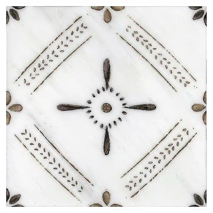 mila hammertone carrara blanco natural marble deco tile 6x6 surface group stone impressions