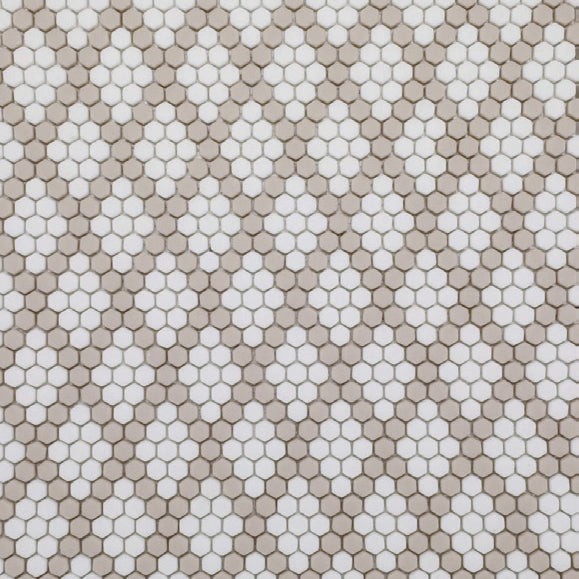 GEOMETRO: Arles Country Hexagonal Recycled Glass Mosaic (11 7/8"x12 3/16"x3/8" | Matte)