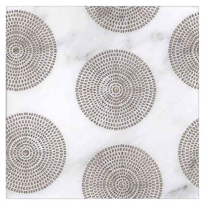 poplar willow carrara blanco natural marble deco tile 6x6 surface group stone impressions