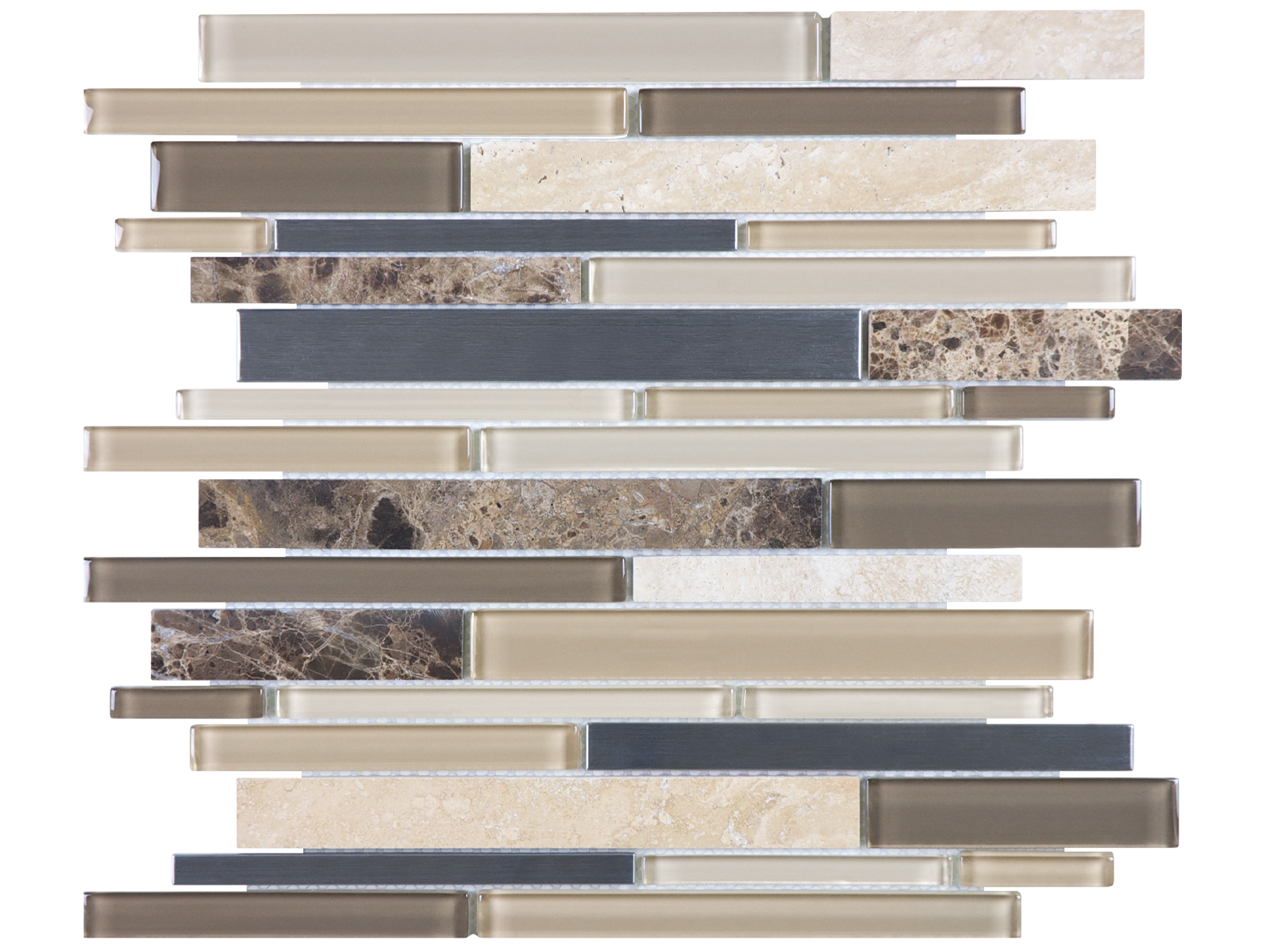 anatolia glass stone woodland park random strip glass stone blend multi glass wall mosaic multi multi mesh sold by surface group international