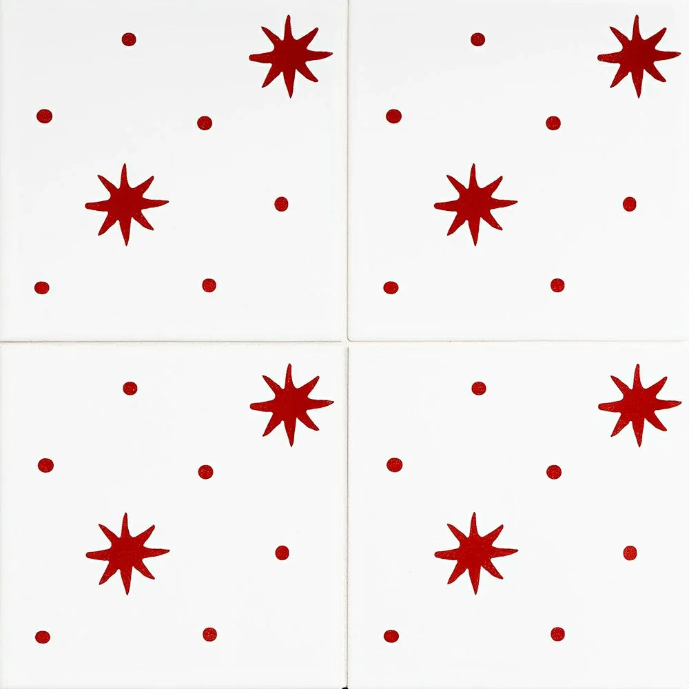 sister parish pure fire engine serendipity ceramic field tile 6x6x3_8 glossy distributed by surface group