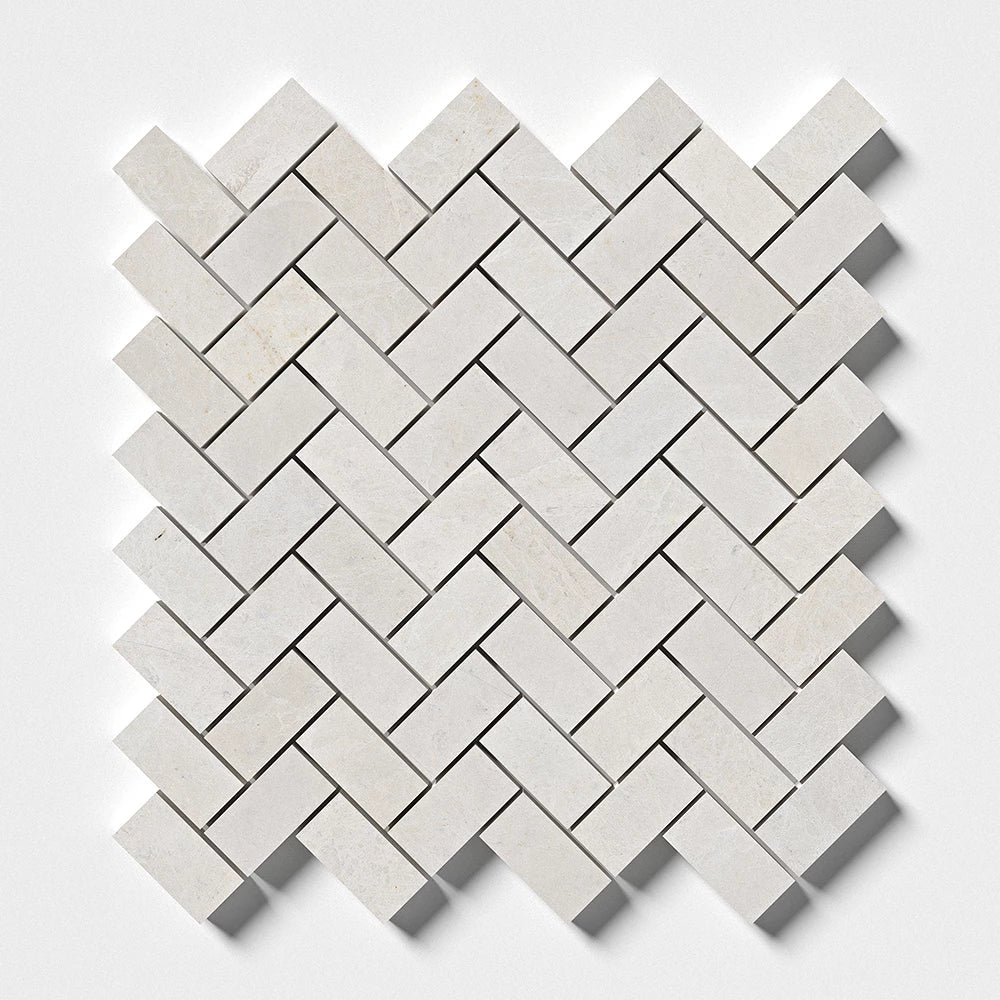 vanilla herringbone 1x2 marble mosaic 11&5_8x12&3_8x3_8 honed distributed by surface group