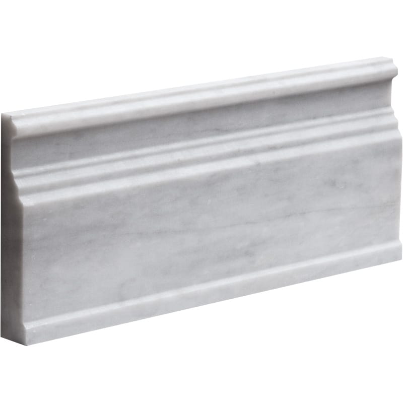 avenza marble natural stone molding modern base trim honed finish 5 and 1 of 16 by 12 by 15 of 16 straight edge for interior and exterior applications in shower kitchen bathroom backsplash floor and wall produced by marble systems and distributed by surface group international