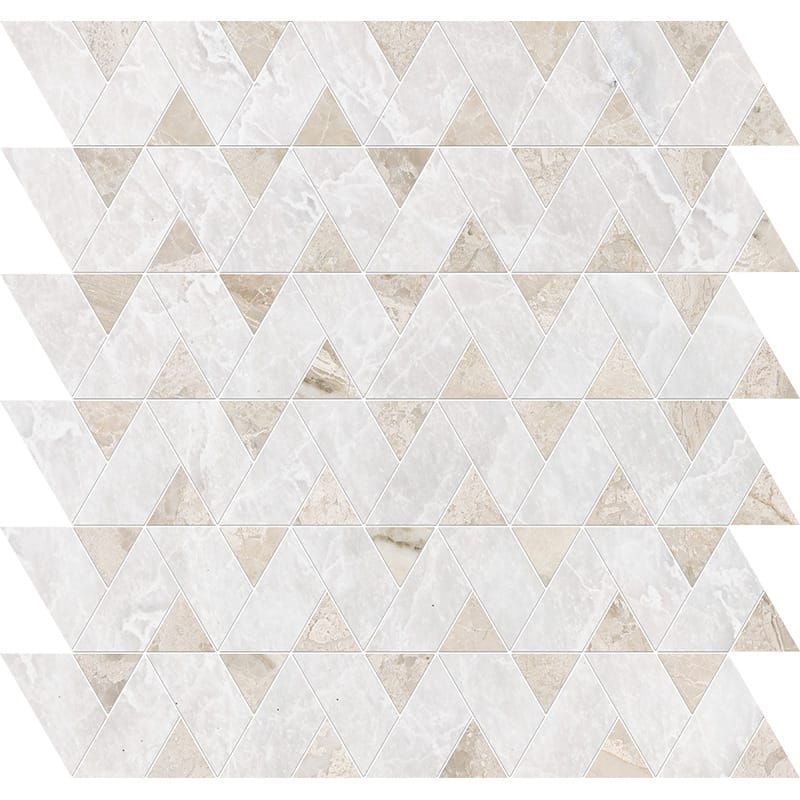 iceberg diana royal marble monte multi shape natural stone mosaic sheet polished finish 12 and 3 of 8 by 12 and 3 of 8 by 3 of 8 straight edge for interior and exterior applications in shower kitchen bathroom backsplash floor and wall produced by marble systems and distributed by surface group international