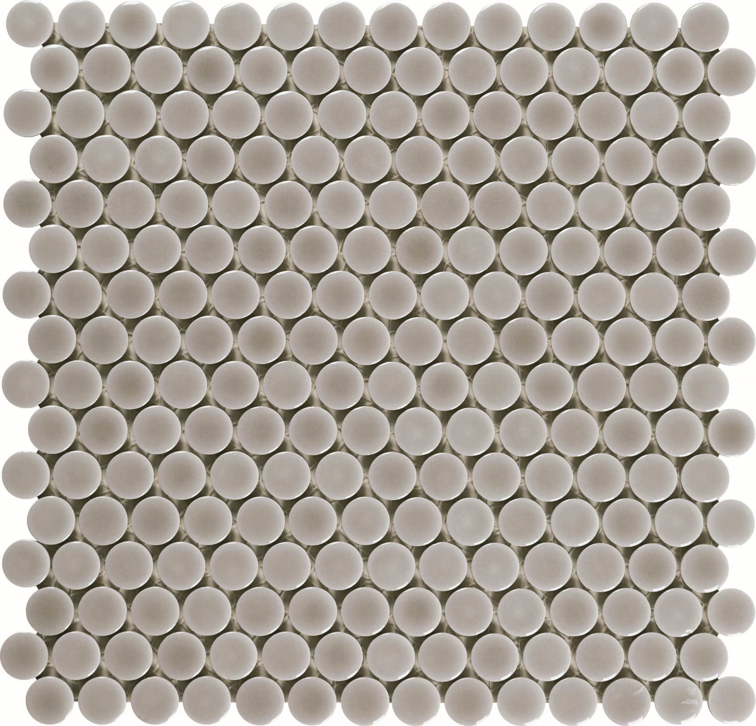 Mosaic Taupe 1-Inch Penny Rounds Pattern (12"x12")