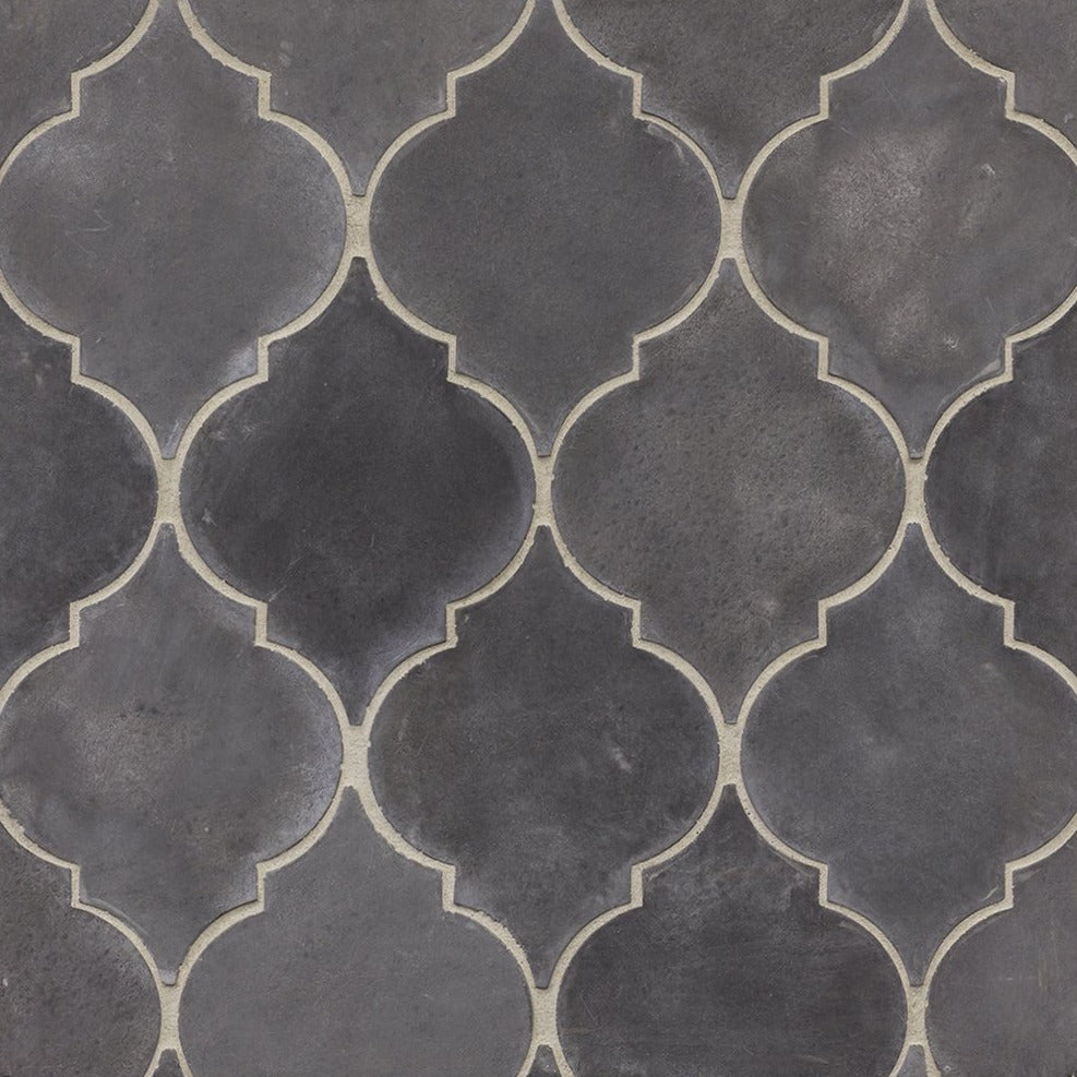 Artillo Concrete Field Tile: Charcoal Gray Arabesque-5A