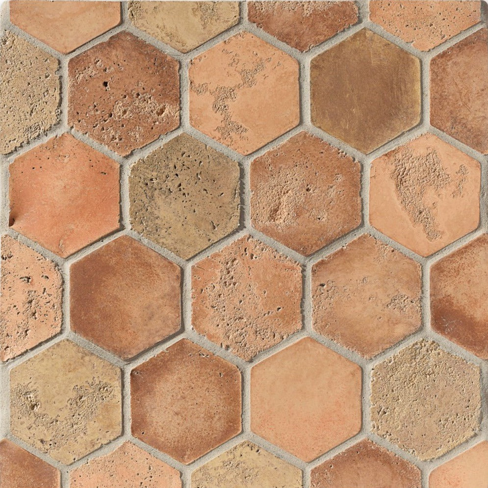 Artillo Concrete Field Tile: Josie Blend Hexagon (6-Inch)