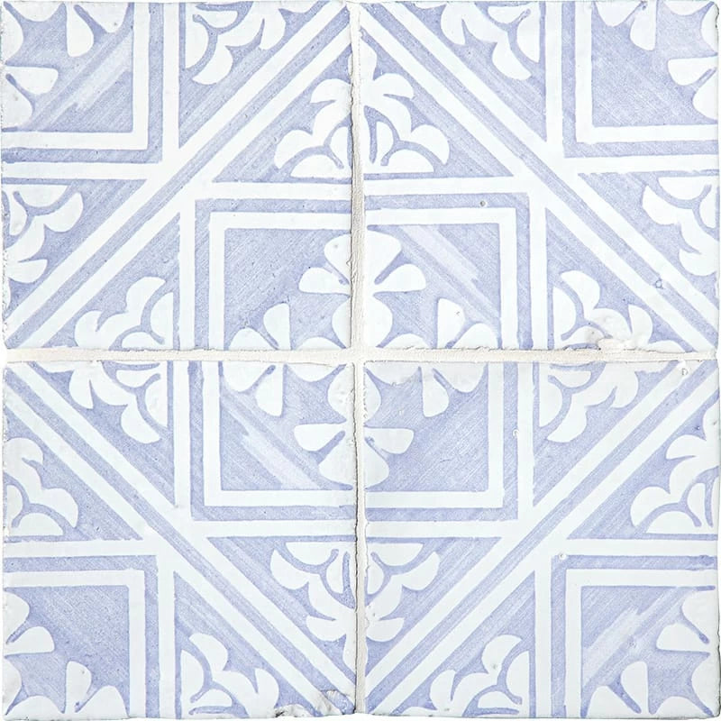 antiqued mallorca indigo wash manorca terracotta deco tile 6x6 sold by surface group online