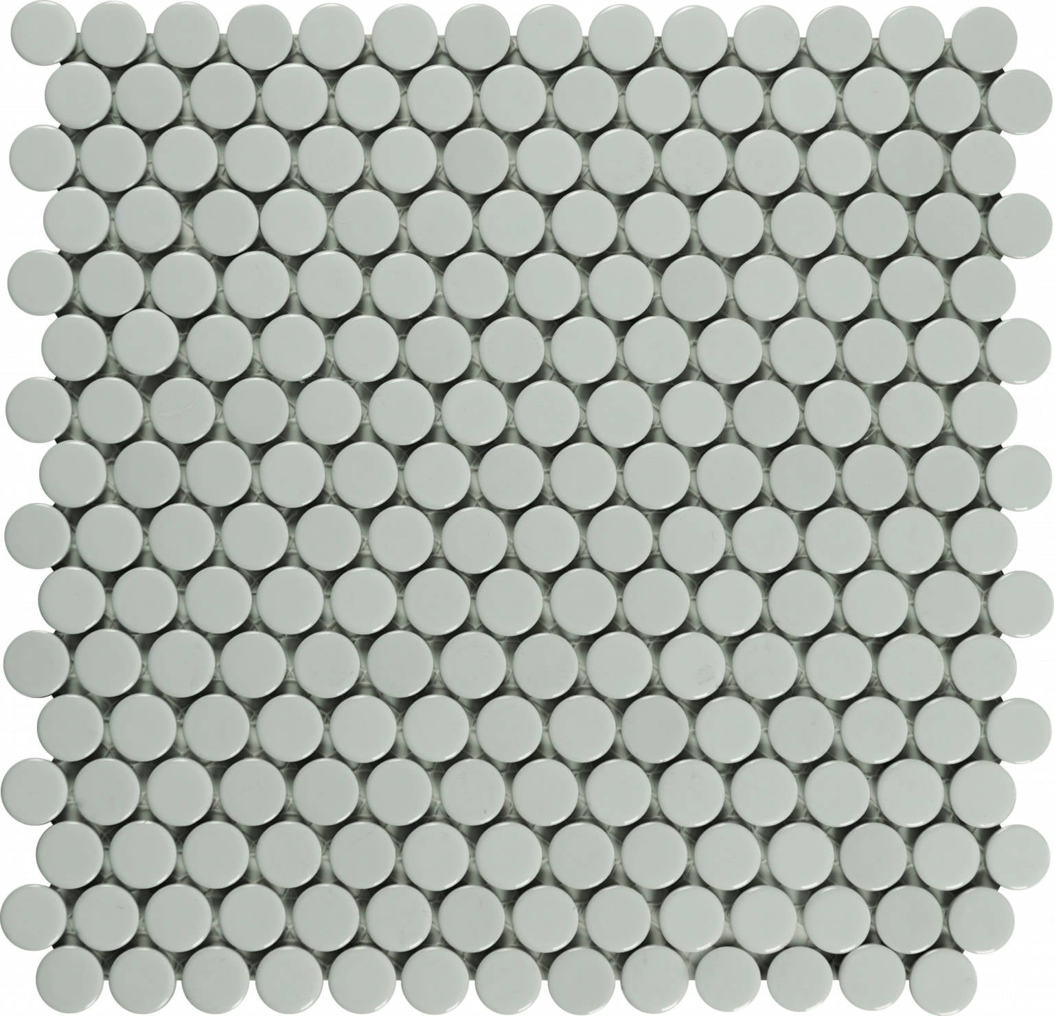 Mosaic White 1-Inch Penny Rounds Pattern (12"x12")