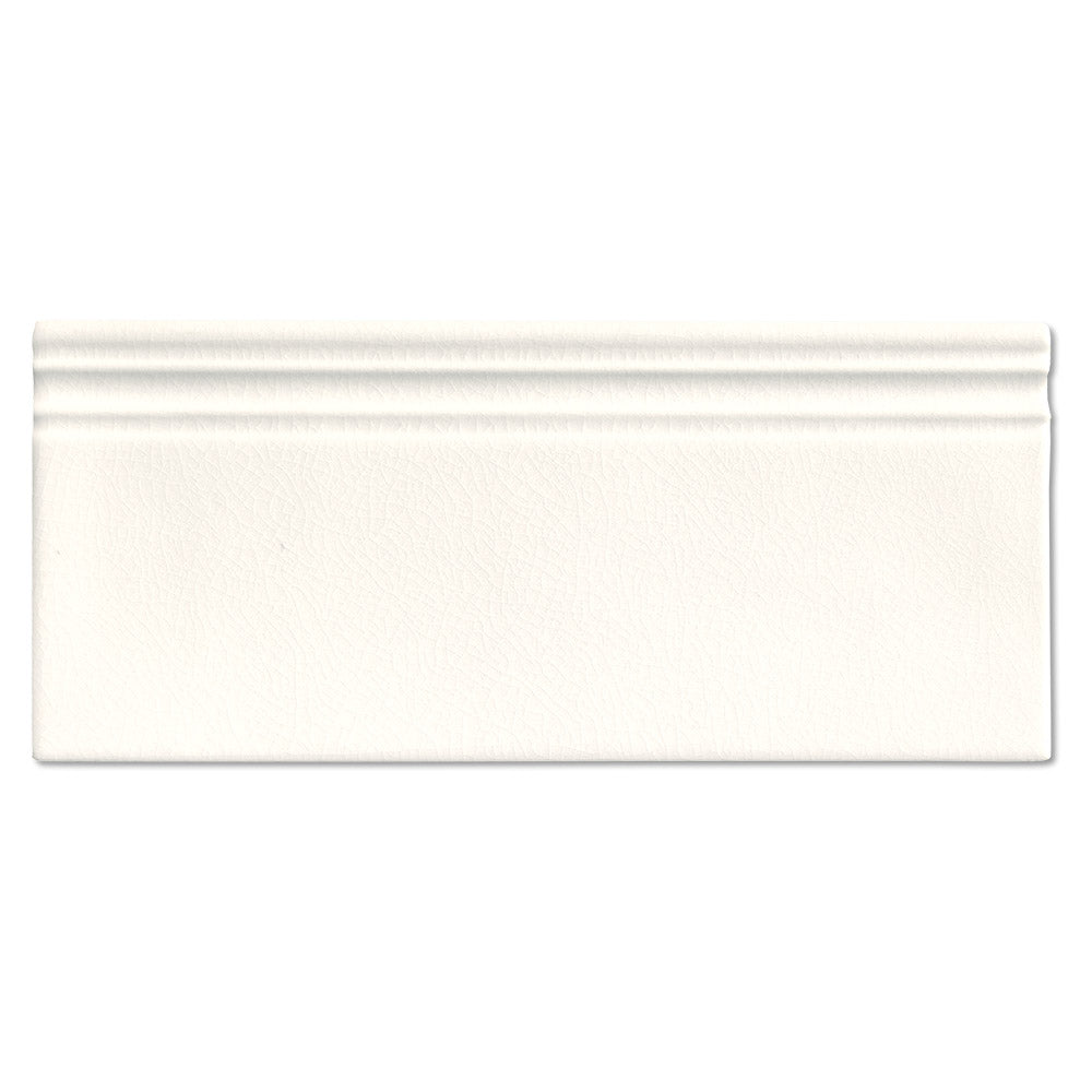 adex ceramic tile for indoor wall and or floor earth navajo white molding basic baseboard semi matte matte crackle mono embossed reliefed 5_1x12 distributed by surface group international