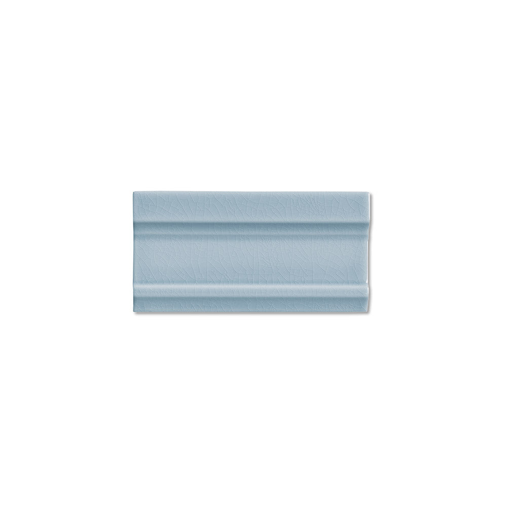 adex ceramic tile for indoor wall and or floor hampton stellar blue molding basic crown glossy classic crackle mono embossed reliefed 3x6 distributed by surface group international