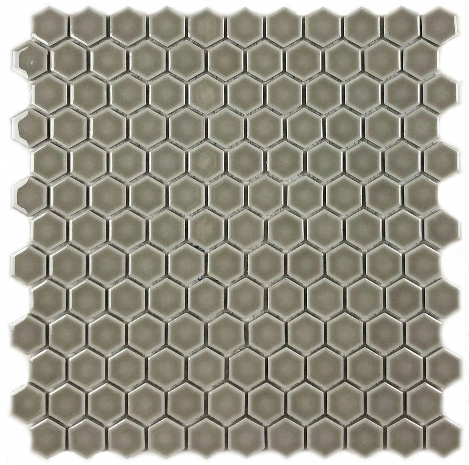Mosaic Light Smoke 1-Inch Hexagon Pattern (12"x12")