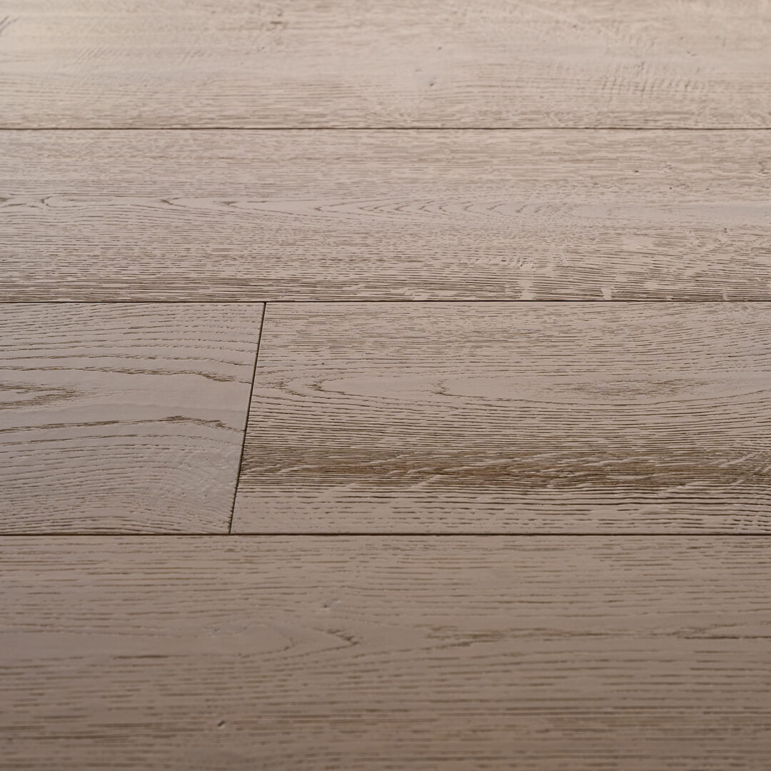 OPUS: Genoa White Oak Engineered Hardwood Plank (8¾"X<88"X⅝" | Wire Brush)