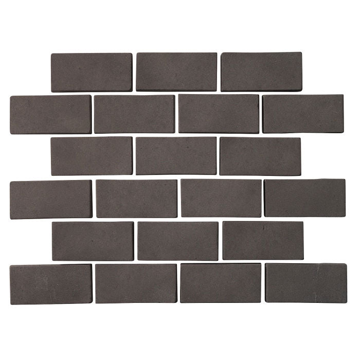 Artillo Concrete Field Tile: Charcoal Gray Rectangle (2"x4")