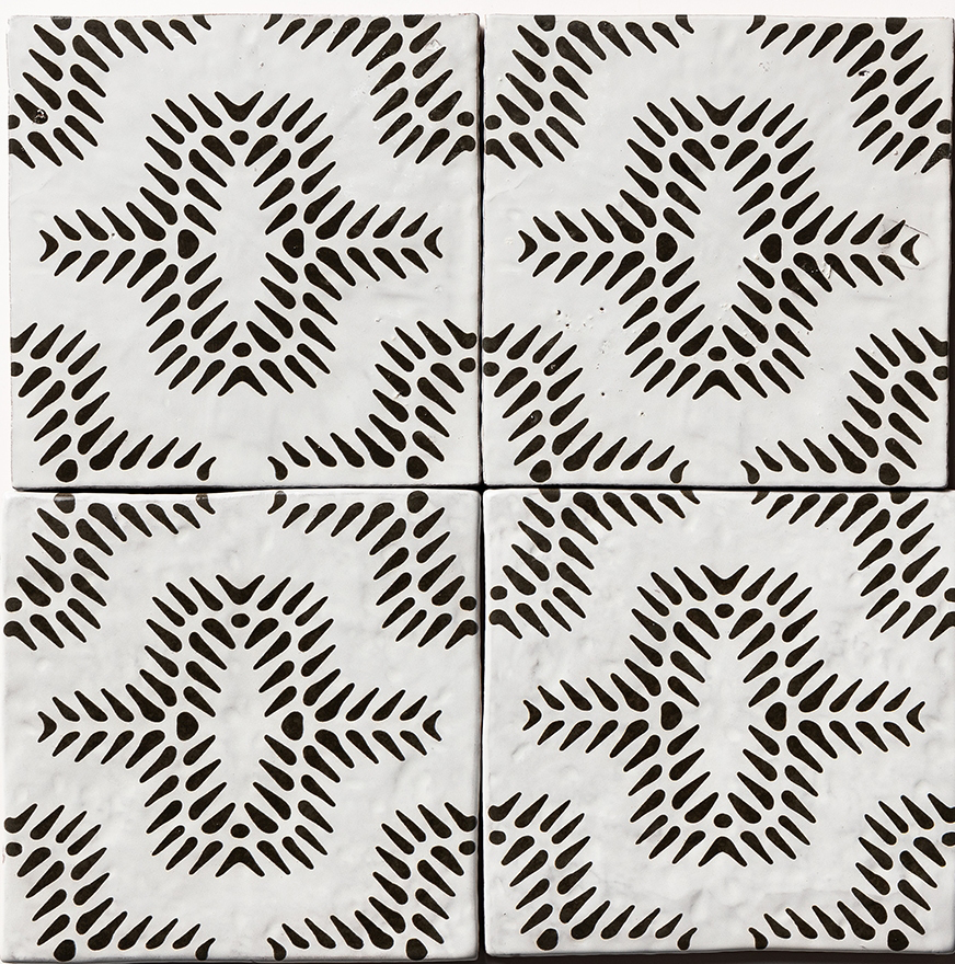 bavi 2 antique glazed terracotta deco tile size six by six sold by surface group manufactured by marble systems used for kitchen backsplashes living room accent walls and bathroom walls