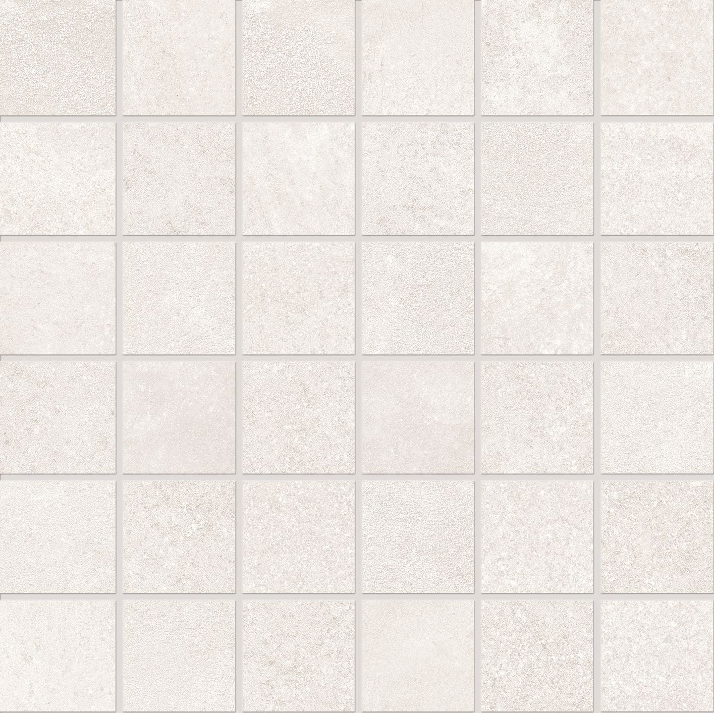 Be-Square: Concrete Ivory Straight Stack 1x1 Mosaic (12"x12"x9.5-mm | matte)