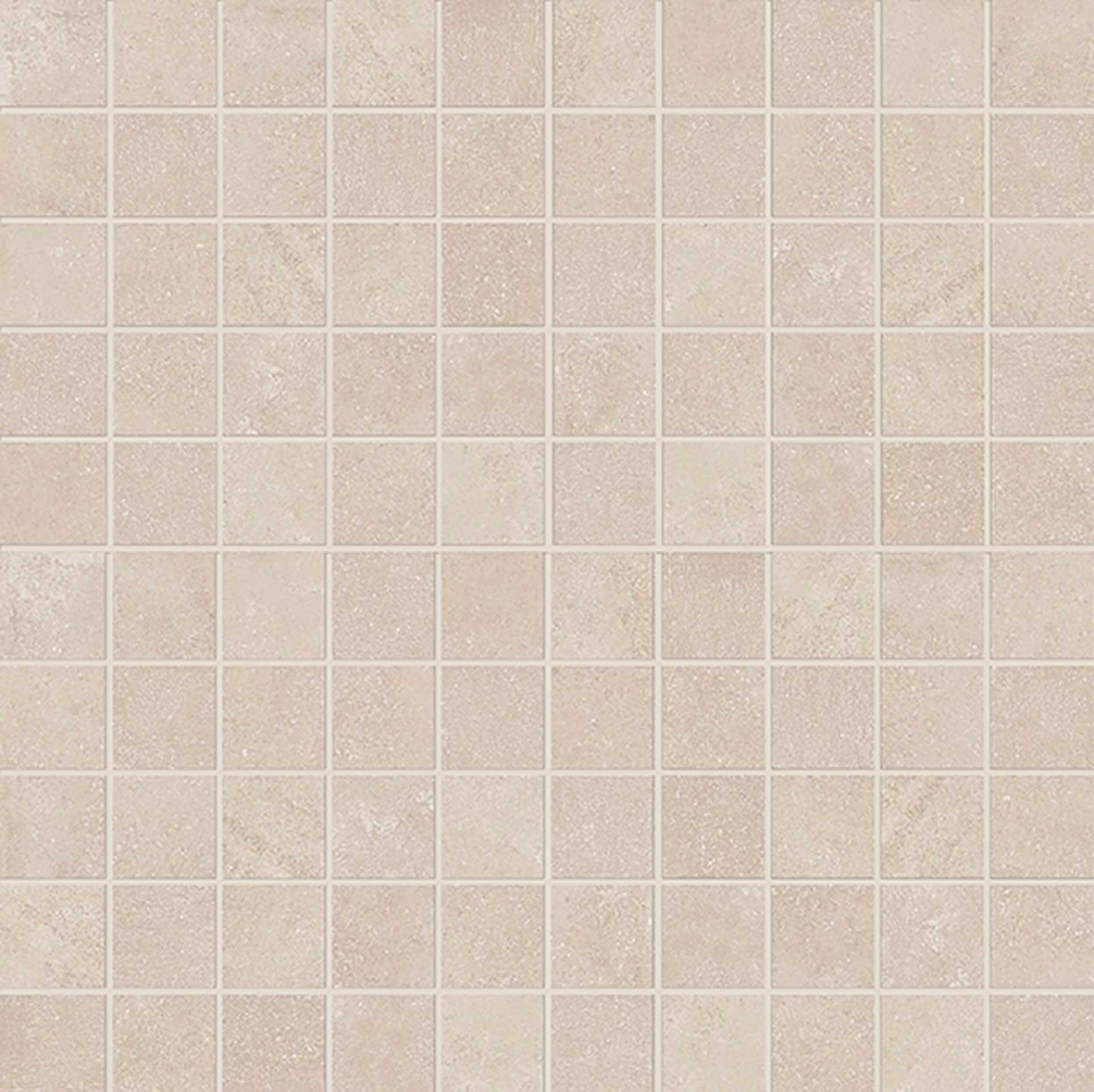Be-Square: Concrete Sand Straight Stack 1x1 Mosaic (12"x12"x9.5-mm | matte)