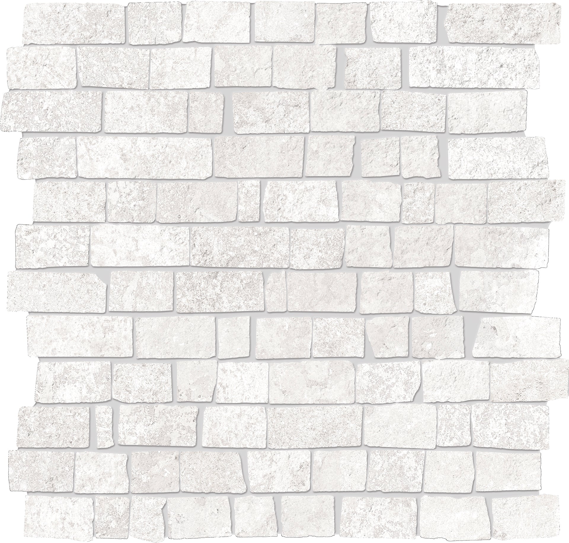 Chateau: Limestone Blanc Petit Mur Mosaic (12"x12"x9.5-mm | matte)