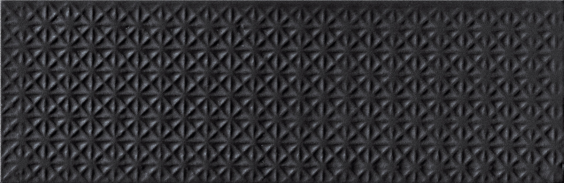 Sixty: Matt Timbro Nero Assoluto Minibrick Wall Tile (2"x6"x9.5-mm | silktech)