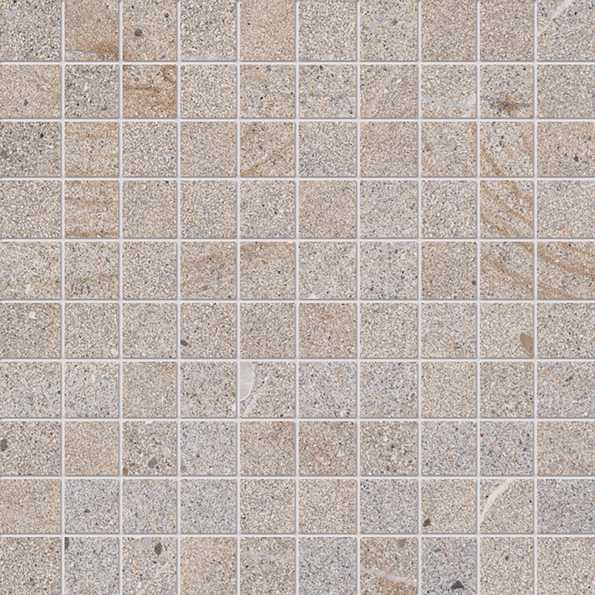 Cornerstone: Stone Granite Stone Straight Stack 1x1 Mosaic (12"x12"x9.5-mm | matte)