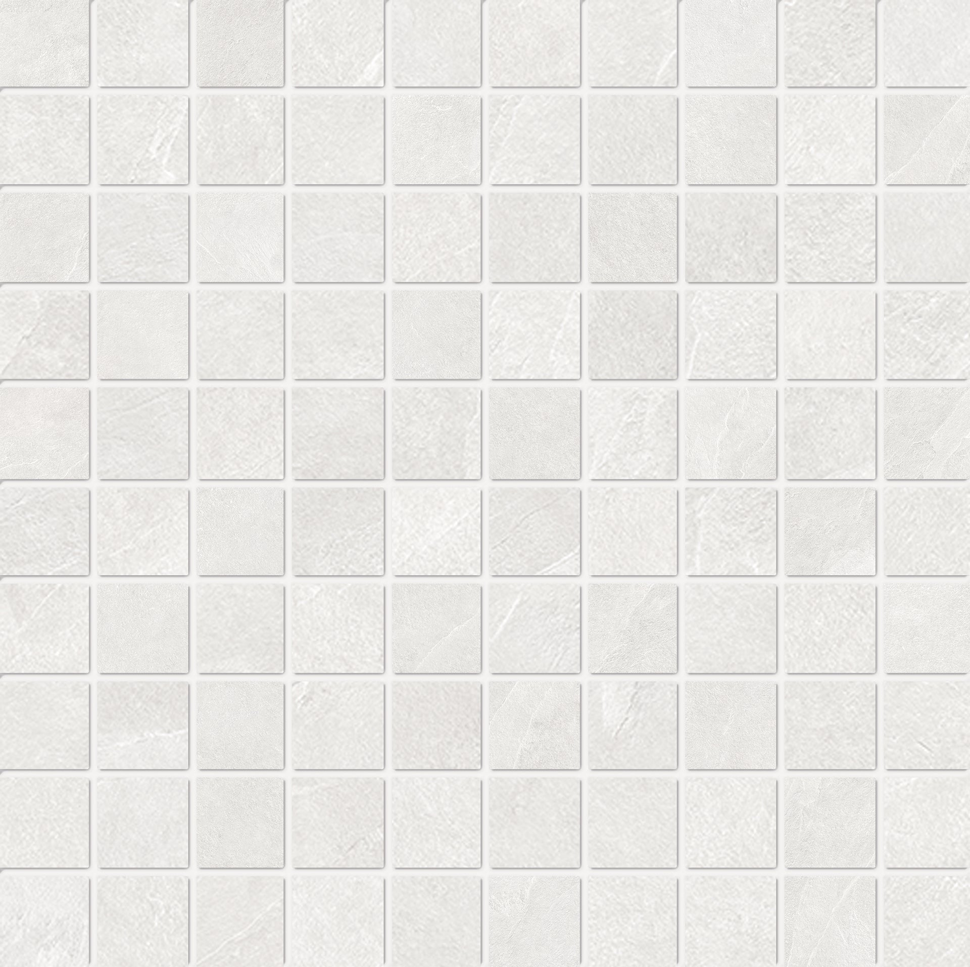 Cornerstone: Stone Slate White Straight Stack 1x1 Mosaic (12"x12"x9.5-mm | matte)