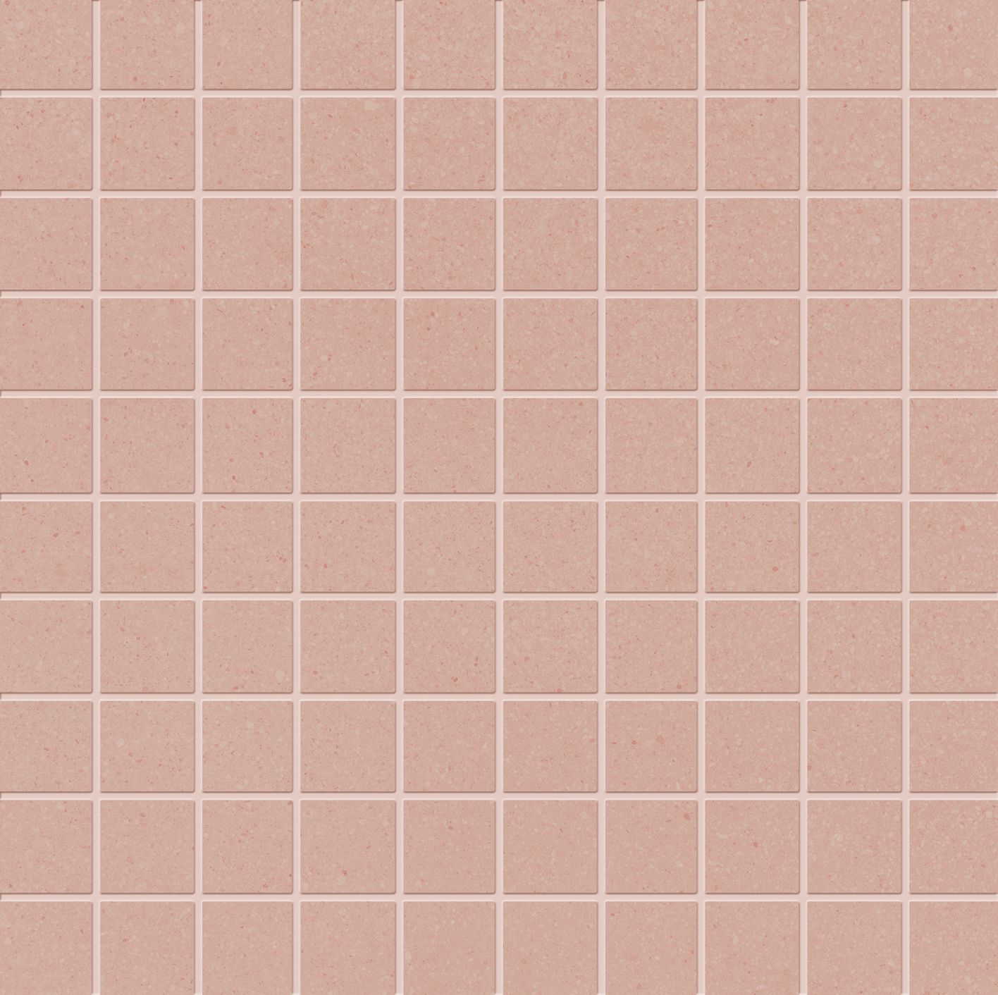 Medley: Terrazzo Pink Straight Stack 1x1 Mosaic (12"x12"x9.5-mm | matte)