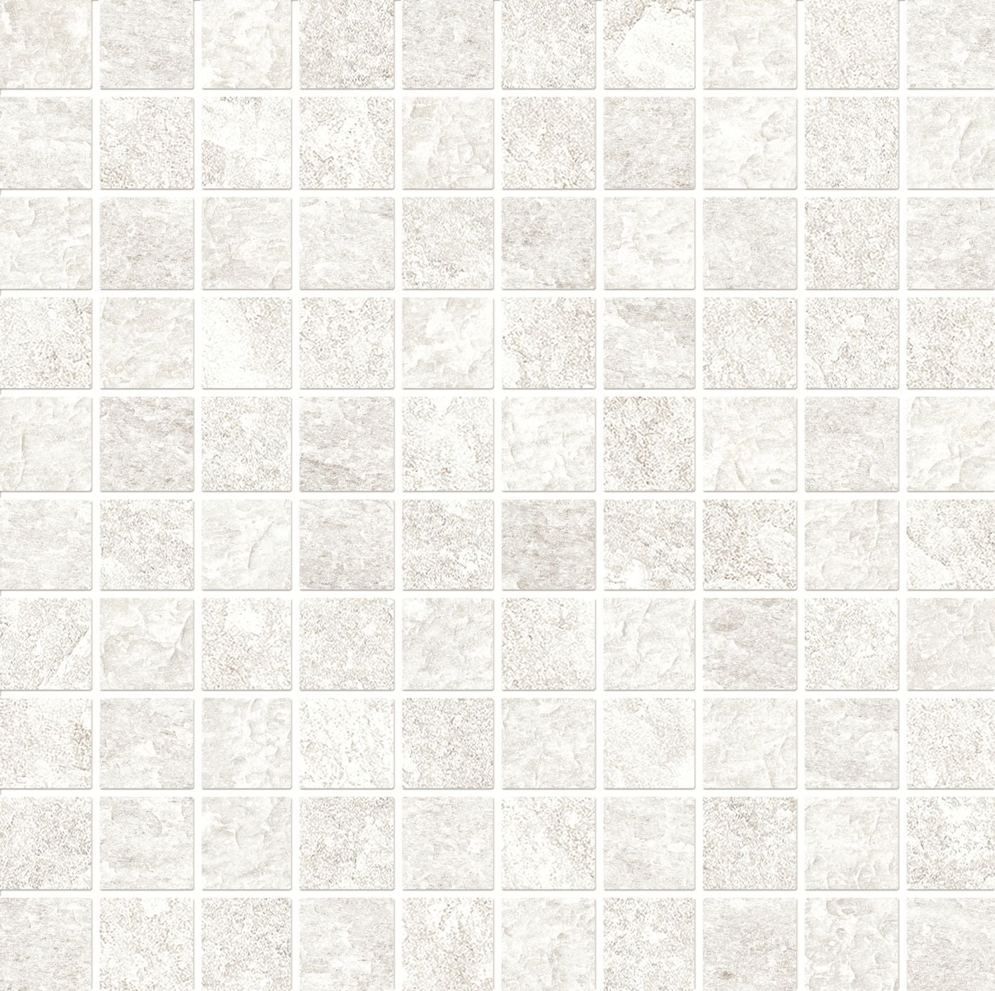 Oros Stone: Fondo White Straight Stack 1x1 Mosaic (12"x12"x9.5-mm | matte)