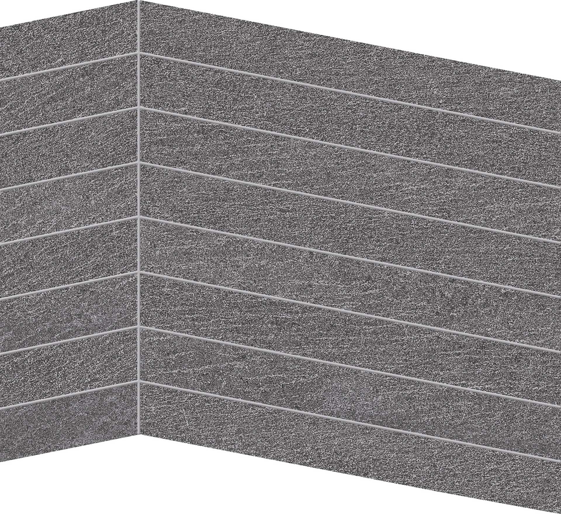 Stone Talk: Minimal Dark Chevron Mosaic (15"x12"x9.5-mm | matte)