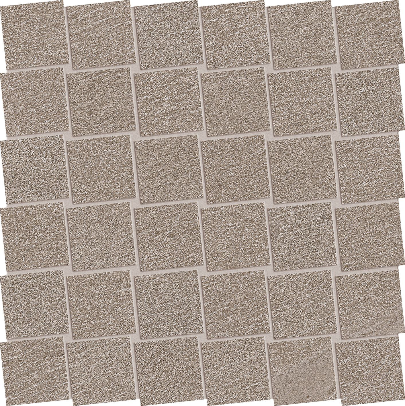 Stone Talk: Minimal Taupe Dado Mosaic (12"x12"x9.5-mm | matte)