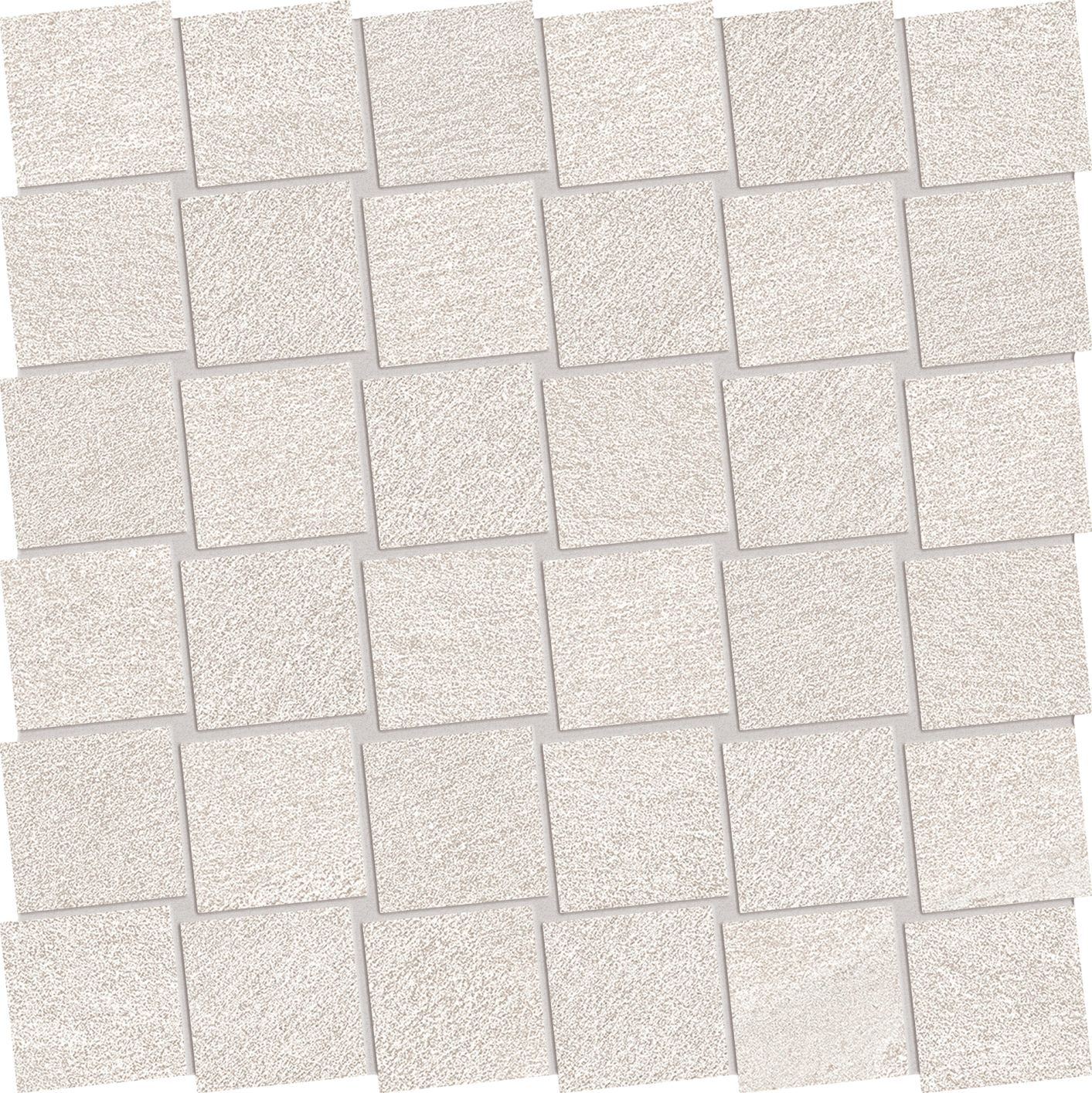 Stone Talk: Minimal White Dado Mosaic (12"x12"x9.5-mm | matte)