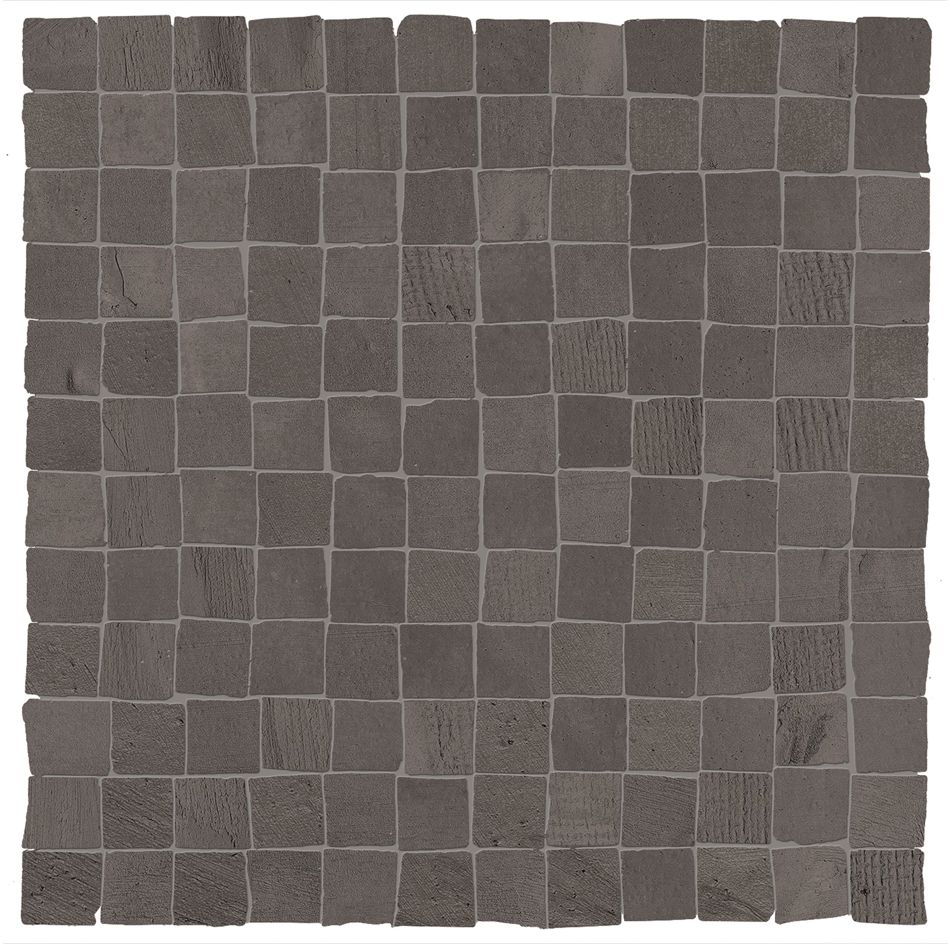 99 Volte: Opaco Nero Straight Stack 1x1 Mosaic (12"x12"x9.5-mm | matte)