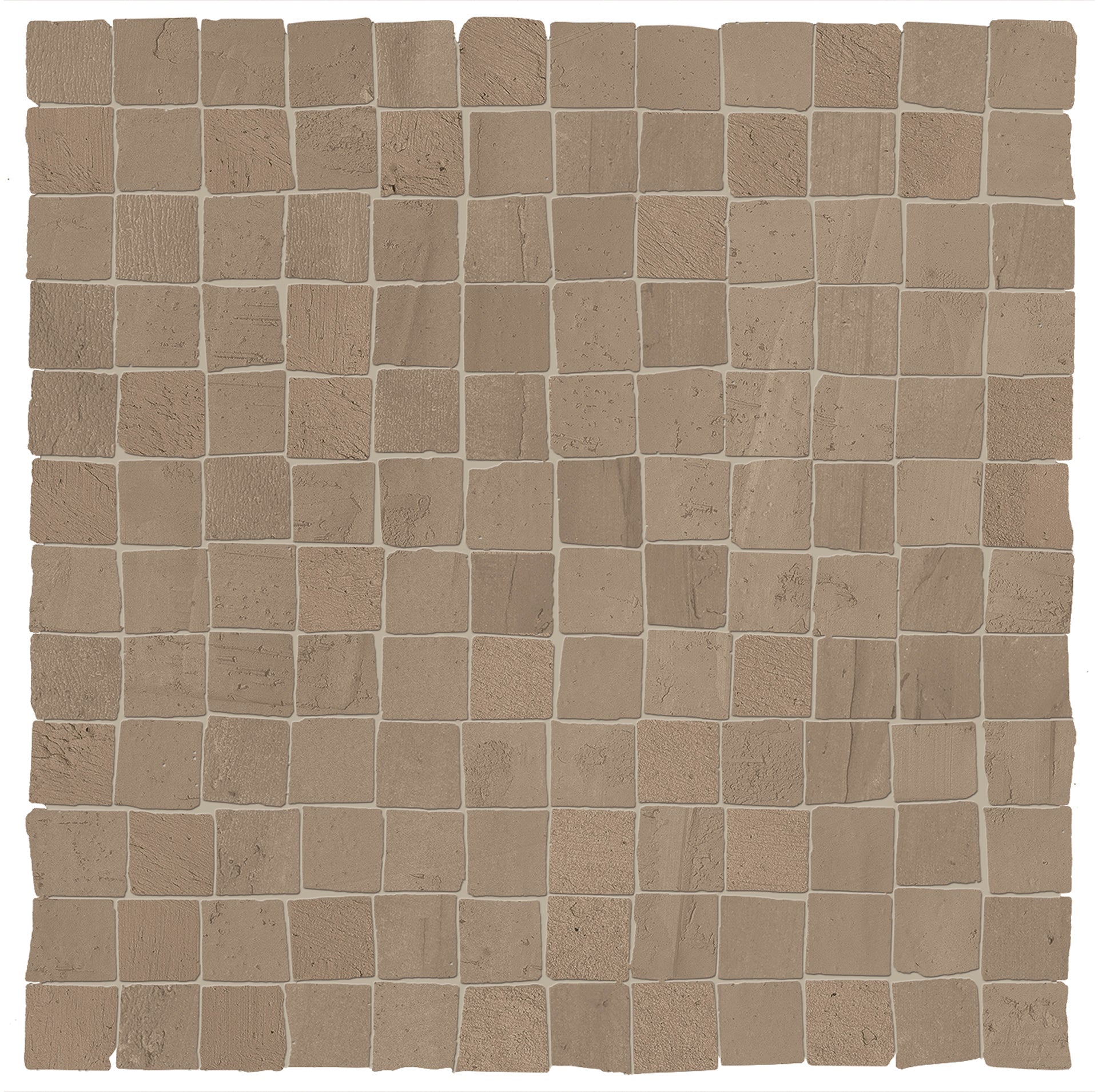 99 Volte: Opaco Terra Straight Stack 1x1 Mosaic (12"x12"x9.5-mm | matte)