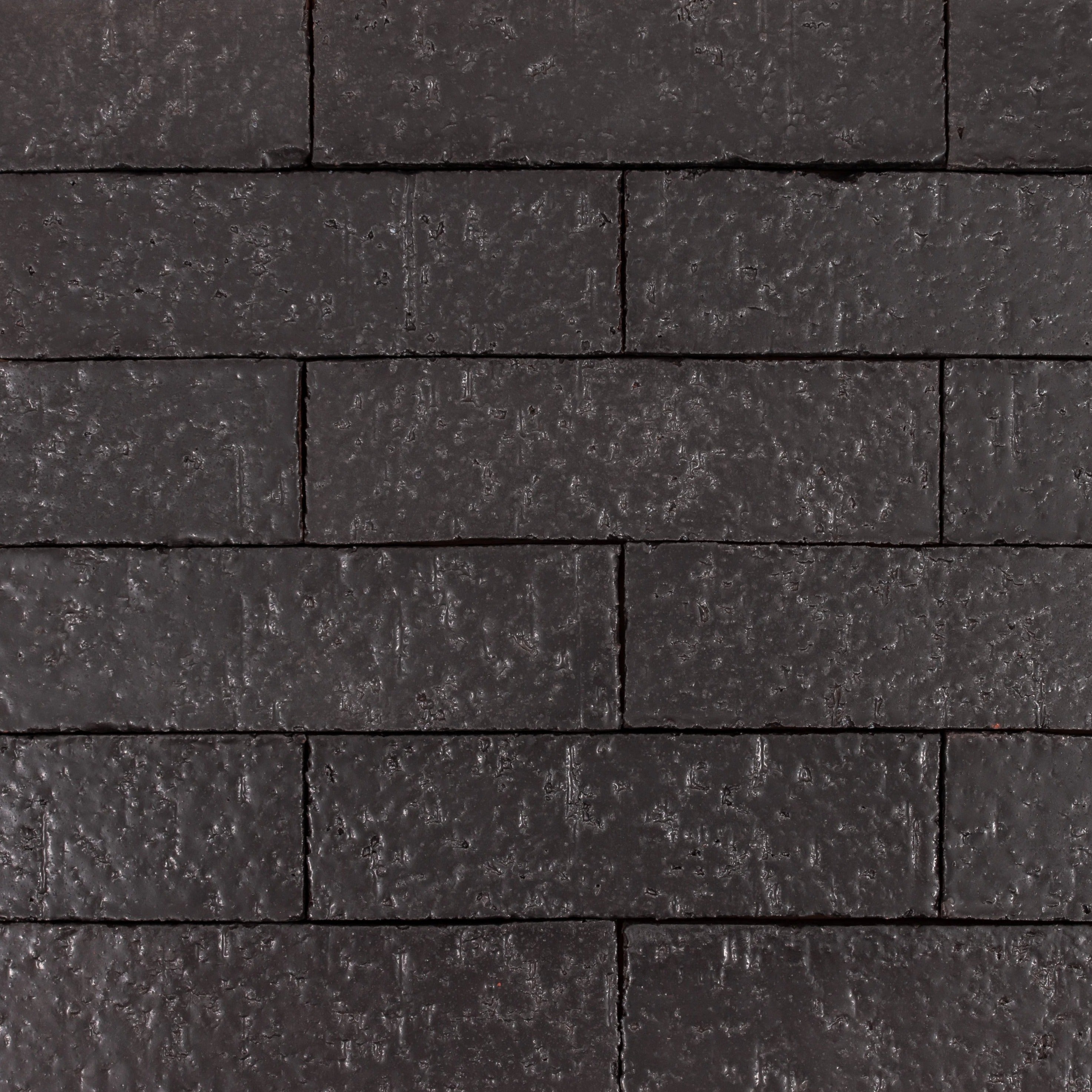 Arto Glazed Brick: Black Diamond  (Flat 2¼"x7⅝"x⅝")