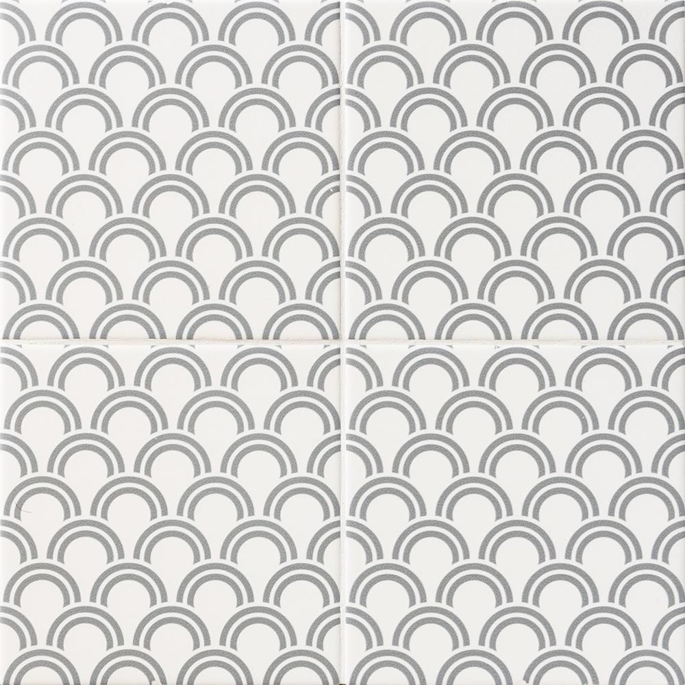 wagara ceramic tile gure seigaiha pattern size 6 inch by 6 inch matte finish for luxury interrior wall applications in kitchen bathroom backsplash or livingroom and office accent walls distributed by surface group international and produced by marble systems