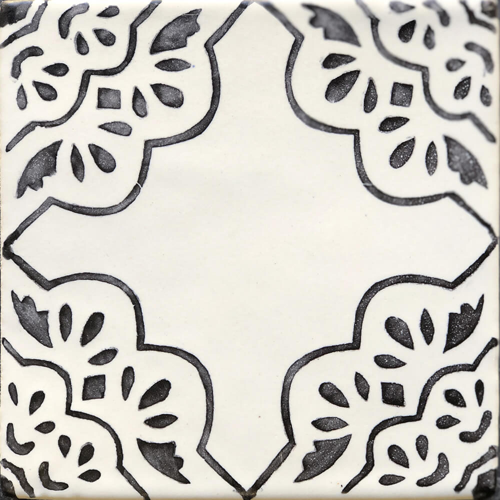 LOGGIA: 2 Glazed Terracotta Field Deco Tile (6"x6"x3/4" | matte)