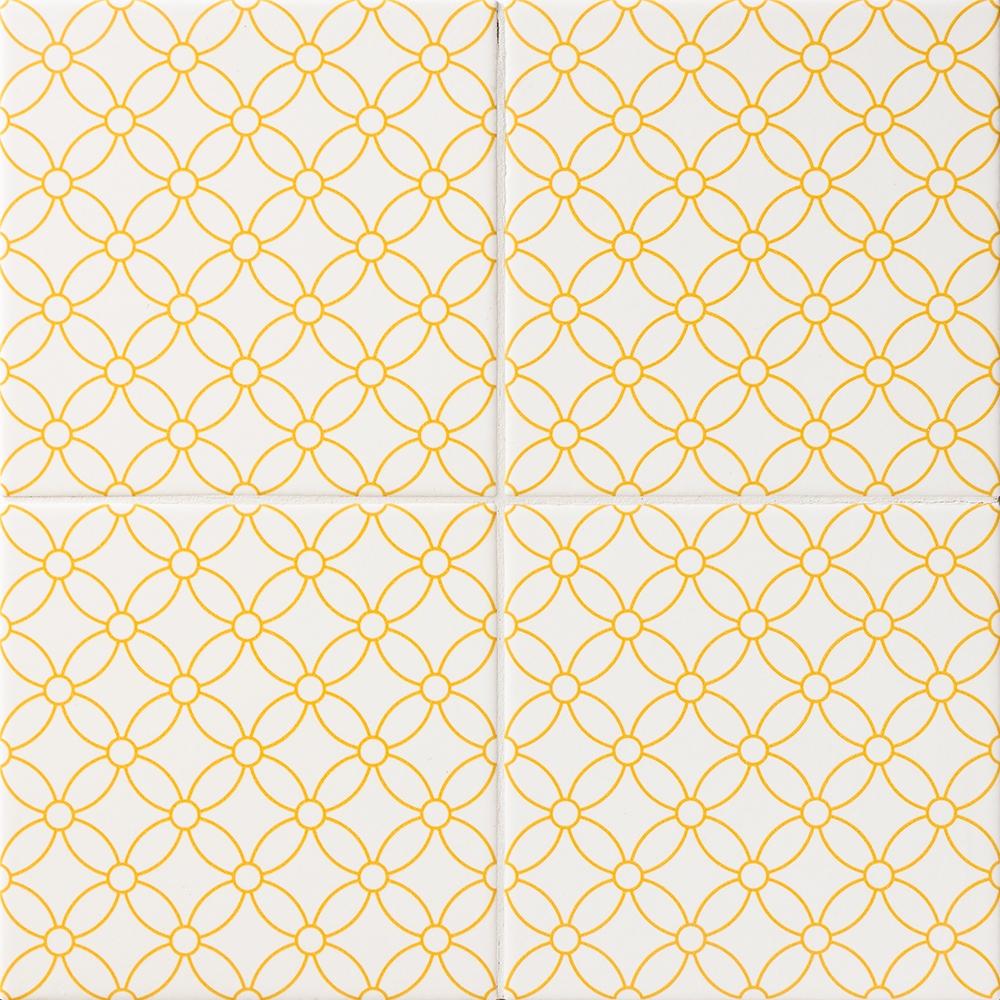 wagara ceramic tile orenji shippo pattern size 6 inch by 6 inch matte finish for luxury interrior wall applications in kitchen bathroom backsplash or livingroom and office accent walls distributed by surface group international and produced by marble systems