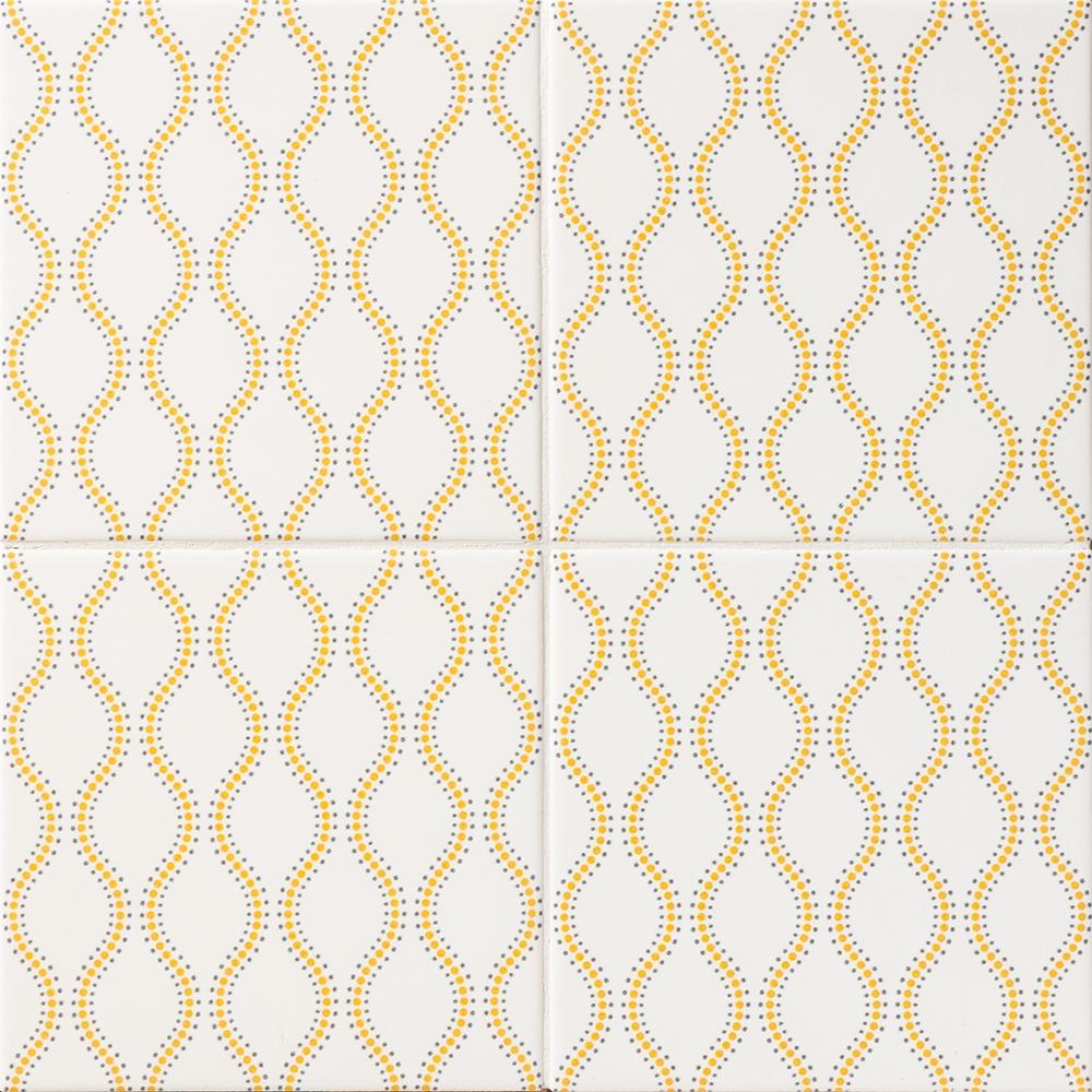 wagara ceramic tile orenji tatewaku pattern size 6 inch by 6 inch matte finish for luxury interrior wall applications in kitchen bathroom backsplash or livingroom and office accent walls distributed by surface group international and produced by marble systems