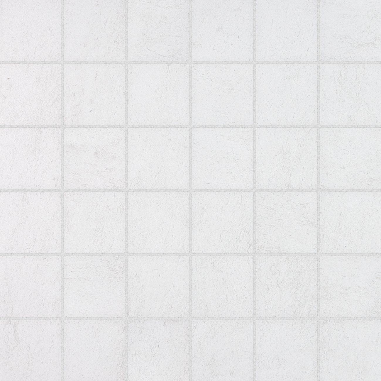white straight stack 2x2-inch pattern glazed ceramic mosaic from cinq anatolia collection distributed by surface group international matte finish straight edge edge mesh shape
