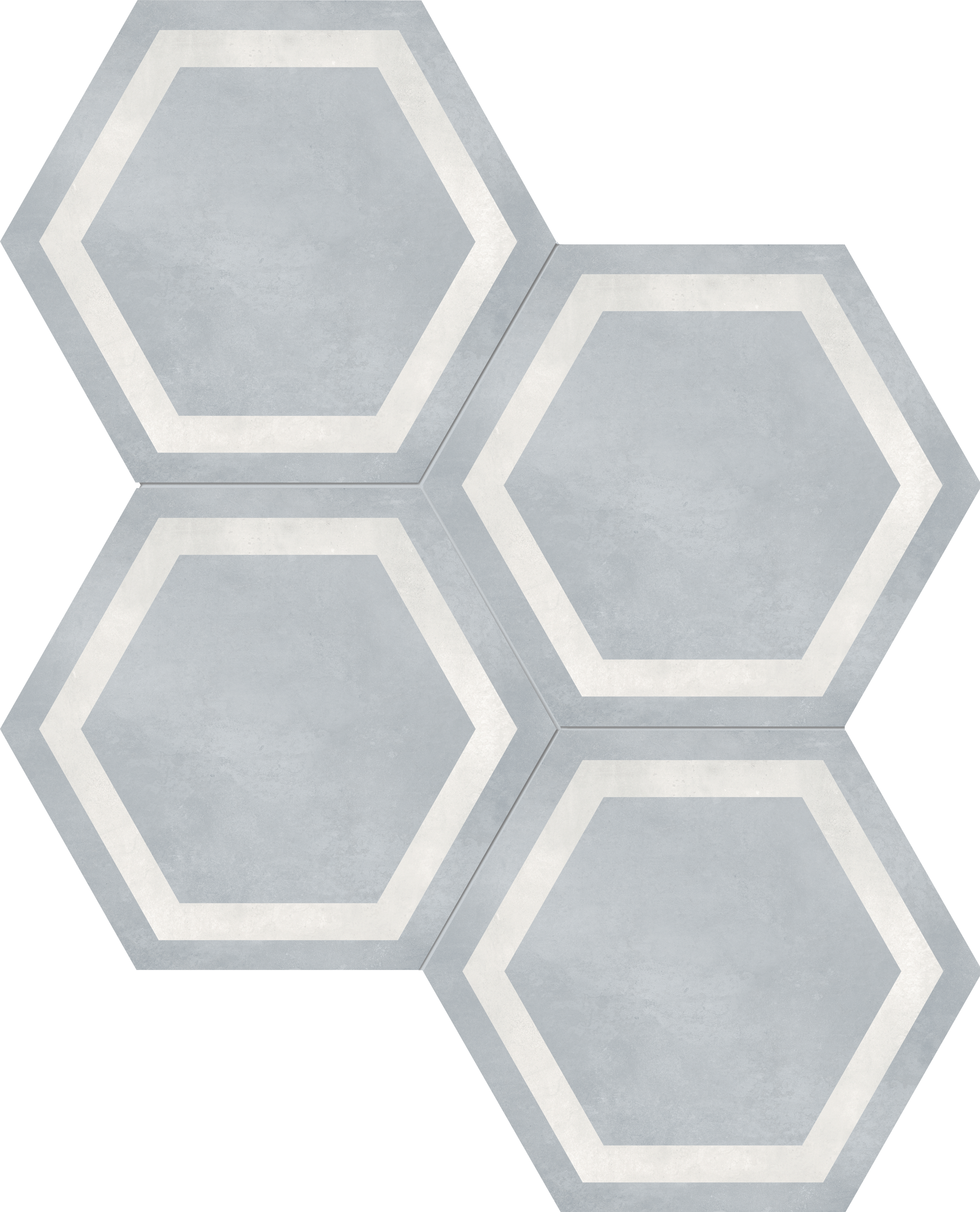 tide print pattern glazed porcelain deco tile from form anatolia collection distributed by surface group international matte finish pressed edge 7-inch hexagon shape