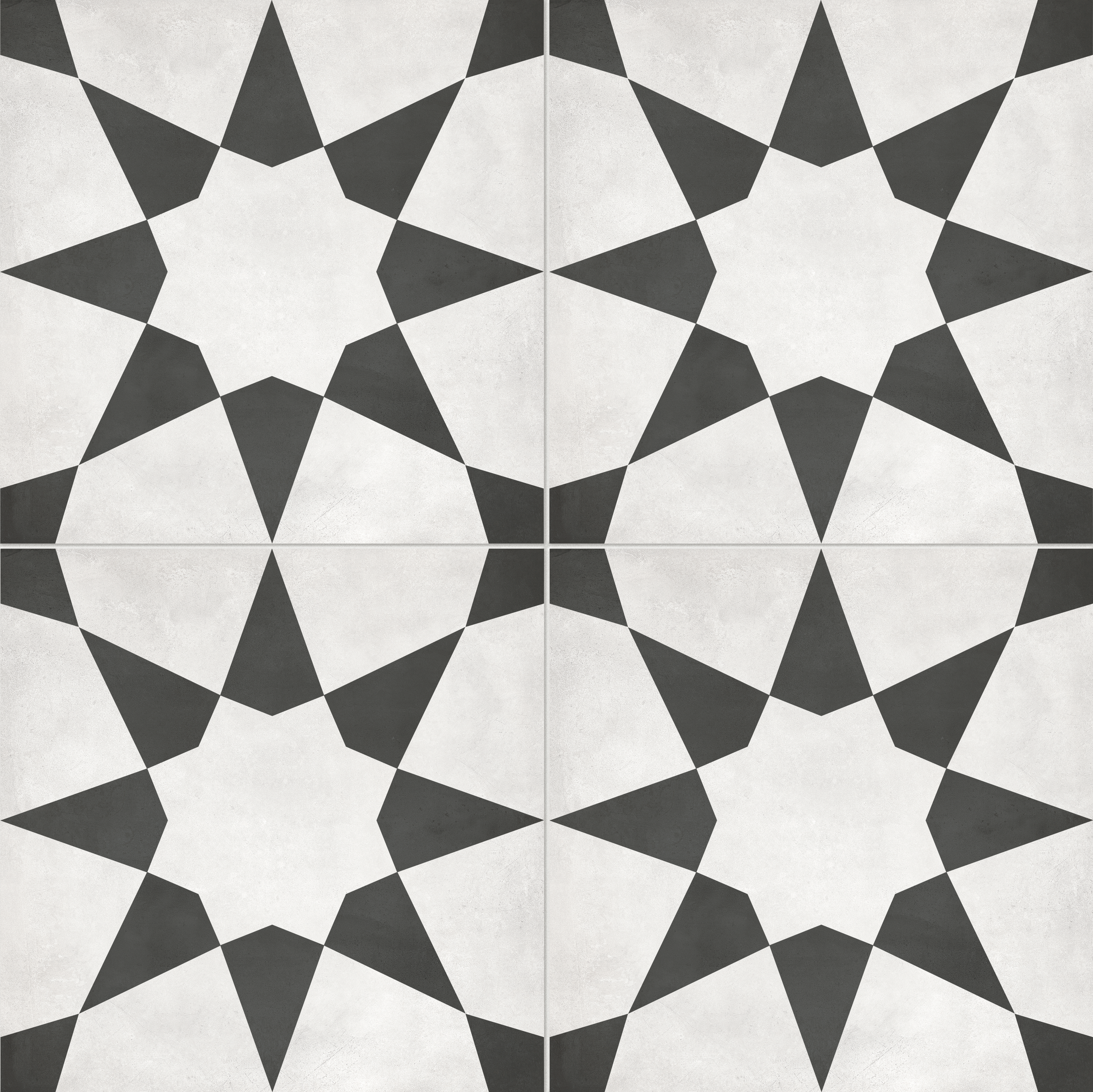 monochrome print pattern glazed porcelain deco tile print blend from form anatolia collection distributed by surface group international matte finish pressed edge 8x8 square shape