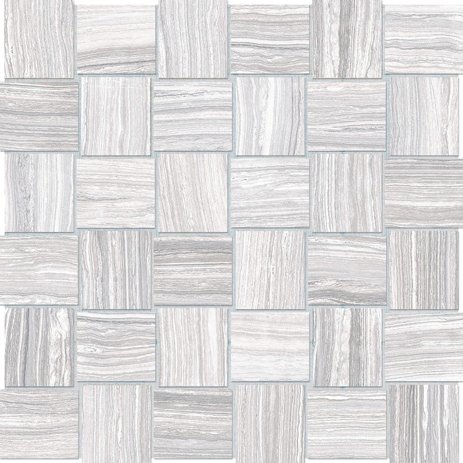 ice basketweave 2x2-inch pattern glazed porcelain mosaic from eramosa anatolia collection distributed by surface group international matte finish straight edge edge mesh shape
