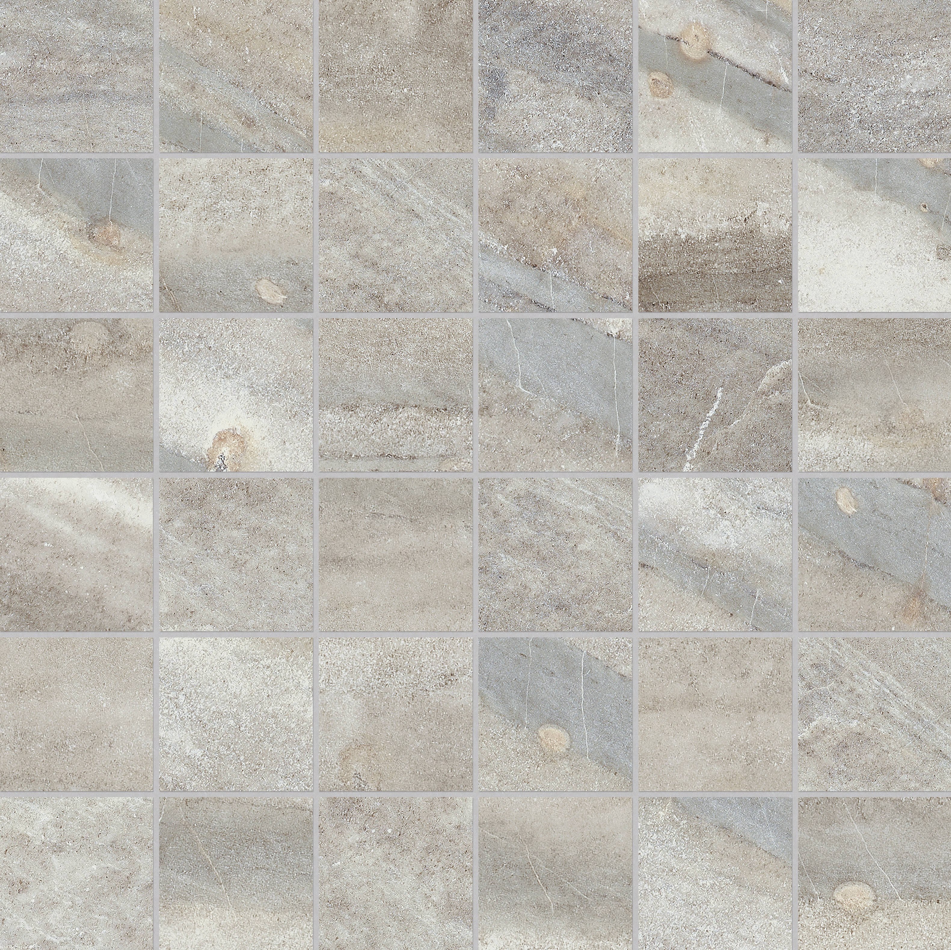 sand straight stack 2x2-inch pattern glazed porcelain mosaic from evolution anatolia collection distributed by surface group international matte finish straight edge edge mesh shape