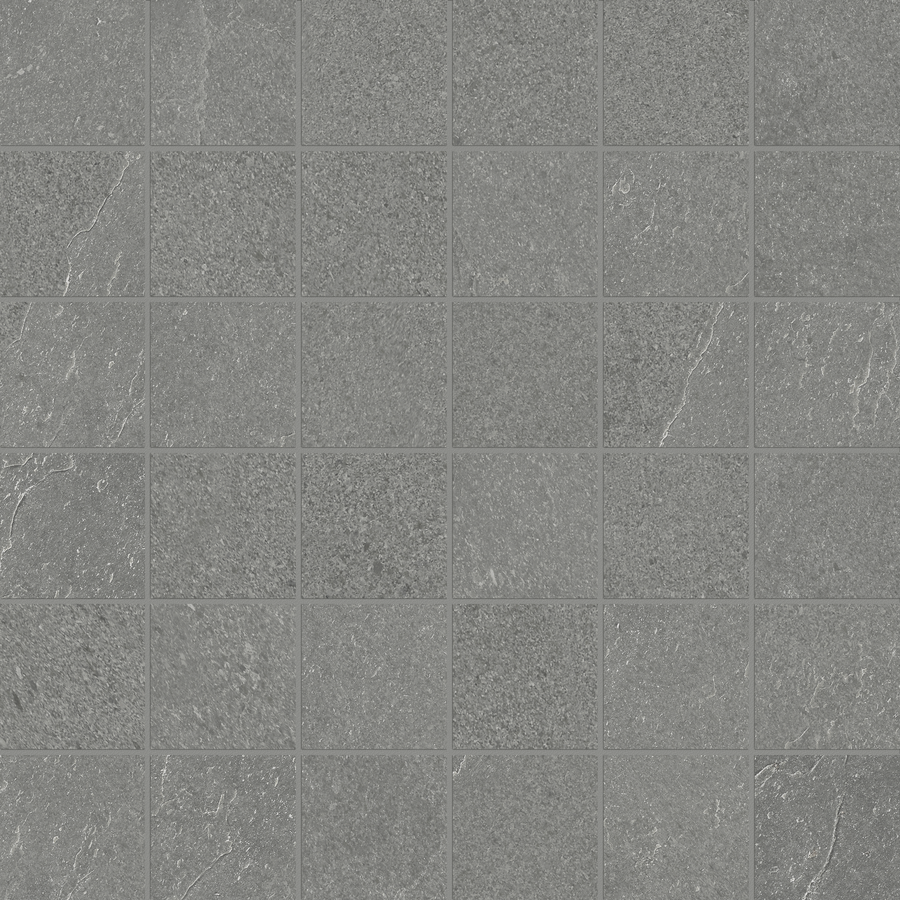 chromium straight stack 2x2-inch pattern color body porcelain mosaic from nord anatolia collection distributed by surface group international matte finish straight edge edge mesh shape