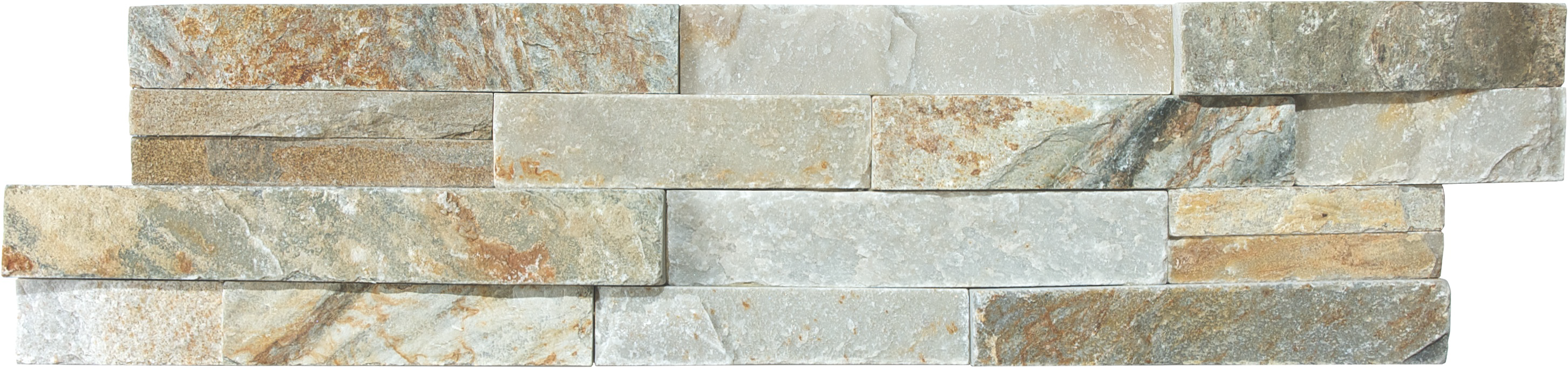 quartzite beachwalk pattern natural stone field tile from ledger stone anatolia collection distributed by surface group international split face finish straight edge edge 6x24 rectangle shape