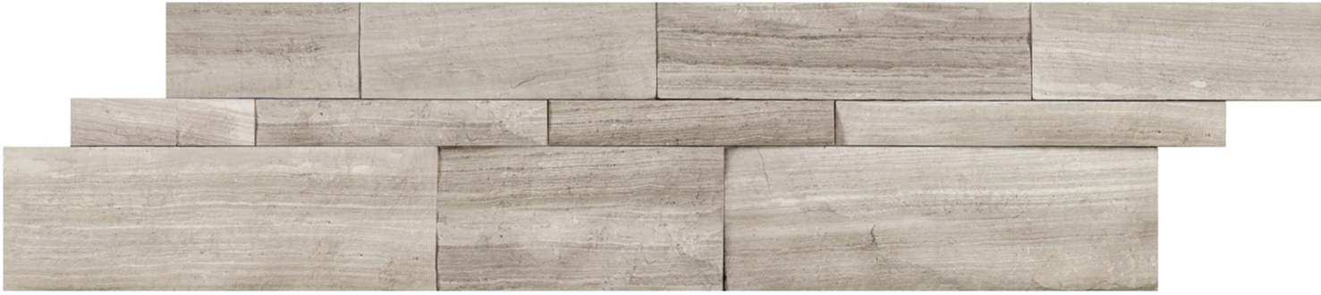 limestone strada mist pattern natural stone wall panel from cubics anatolia collection distributed by surface group international split face finish straight edge edge 6x24 interlocking shape