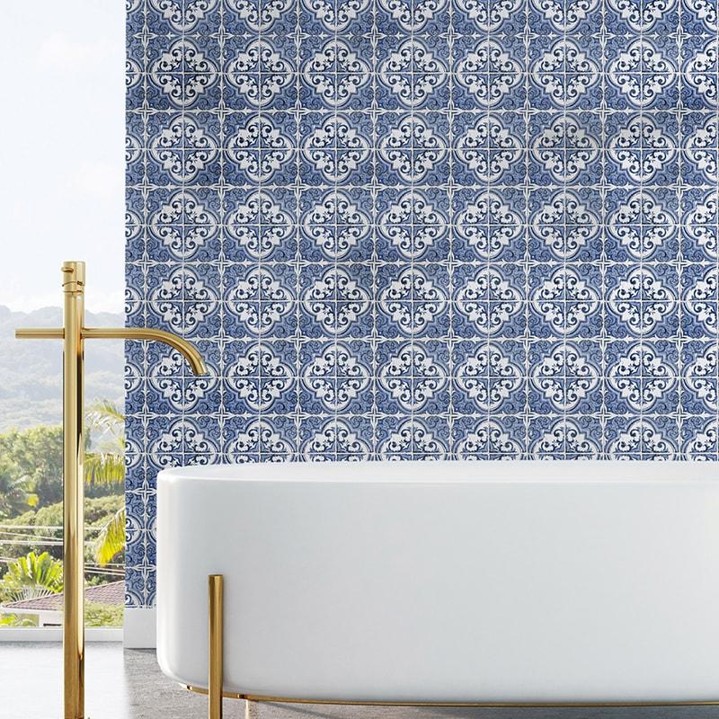 sintra 2 antique glazed terracotta deco tile size six by six sold by surface group manufactured by marble systems used for kitchen backsplashes living room accent walls and bathroom walls