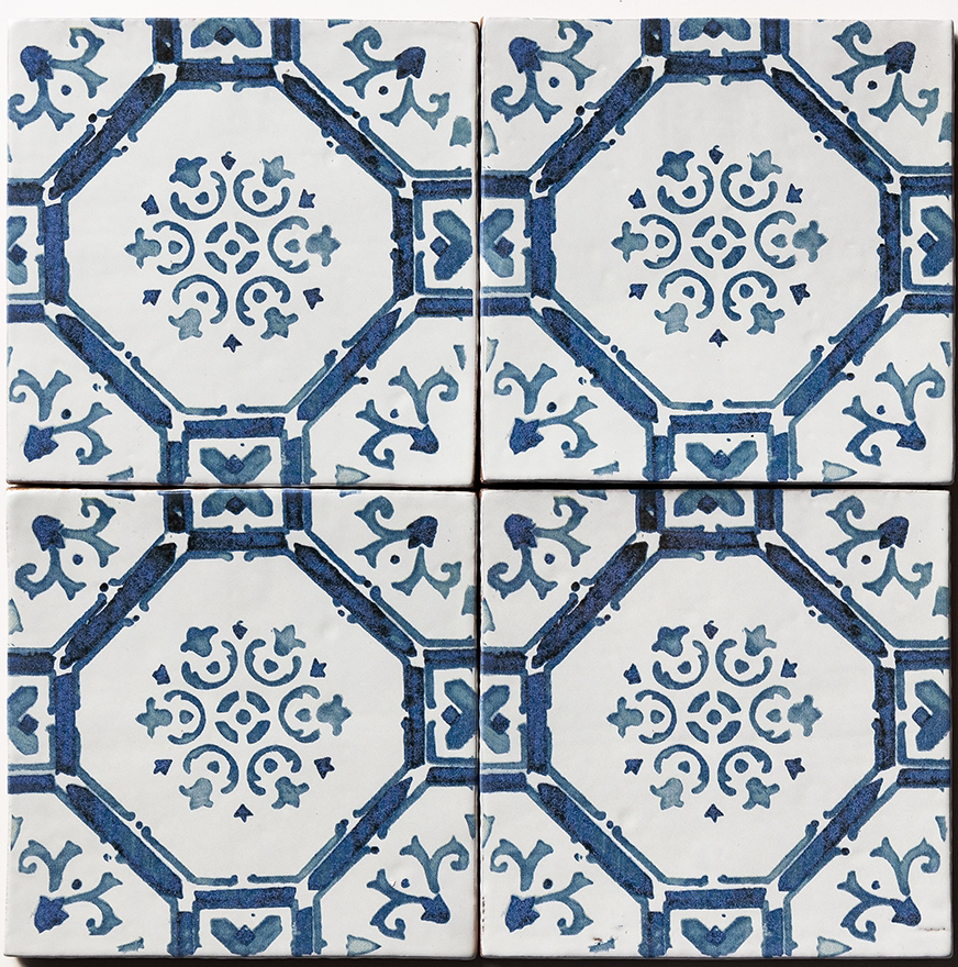 sintra 3 antique glazed terracotta deco tile size six by six sold by surface group manufactured by marble systems used for kitchen backsplashes living room accent walls and bathroom walls
