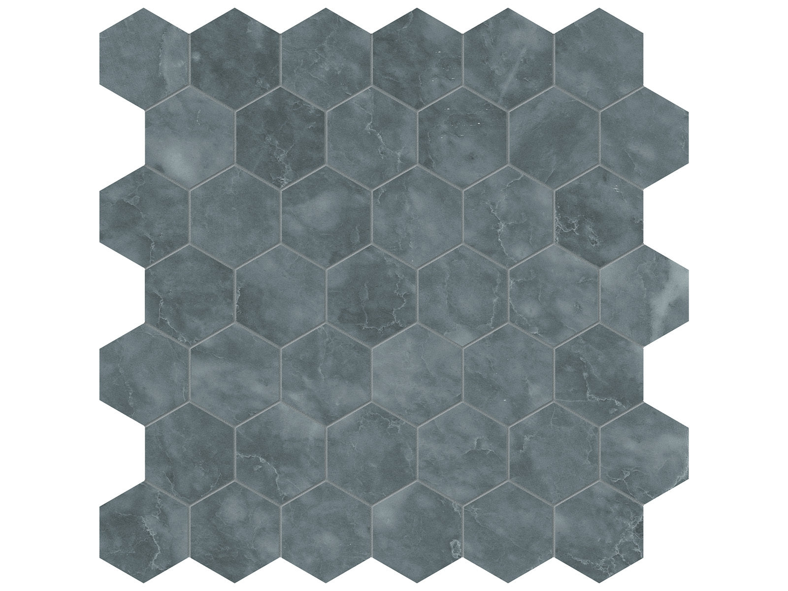 surface group anatolia marble aqua intenso 2 inch hexagon natural stone mosaic brushed straight edge mesh