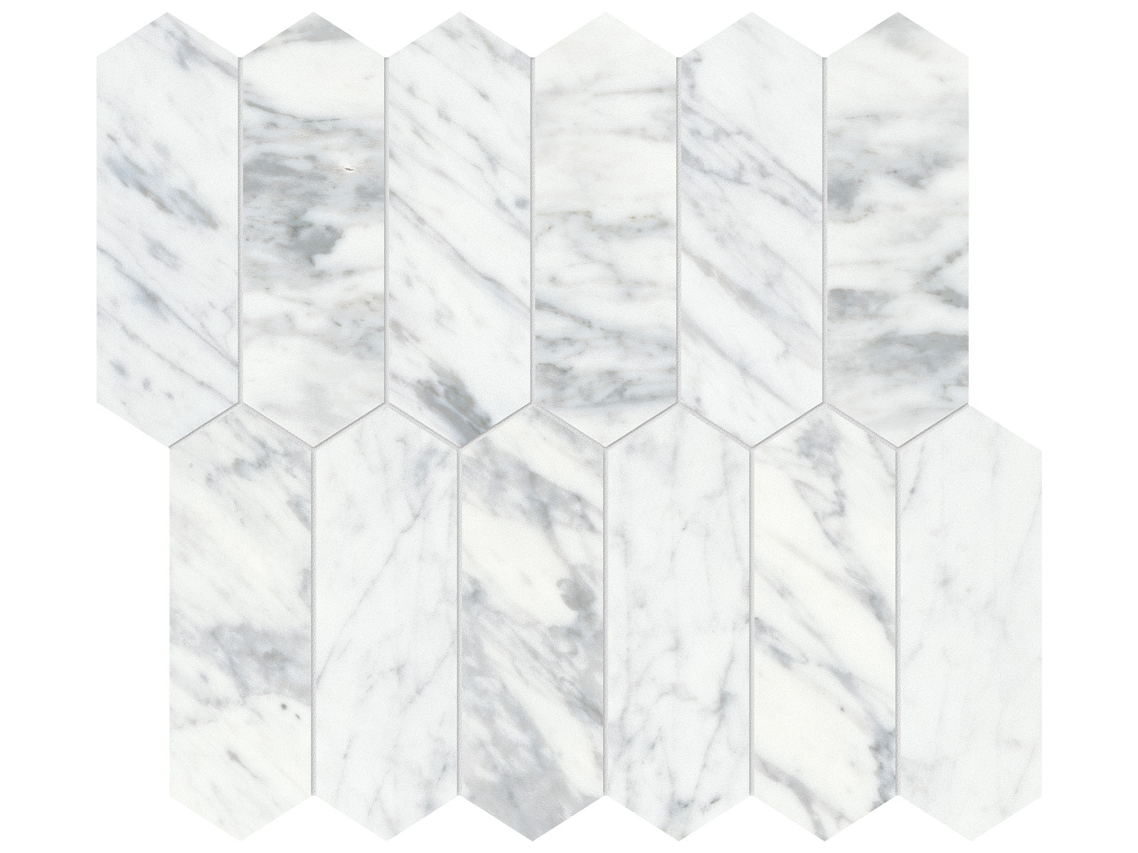 surface group anatolia marble virtue bianco 2х6 inch picket natural stone mosaic honed straight edge mesh