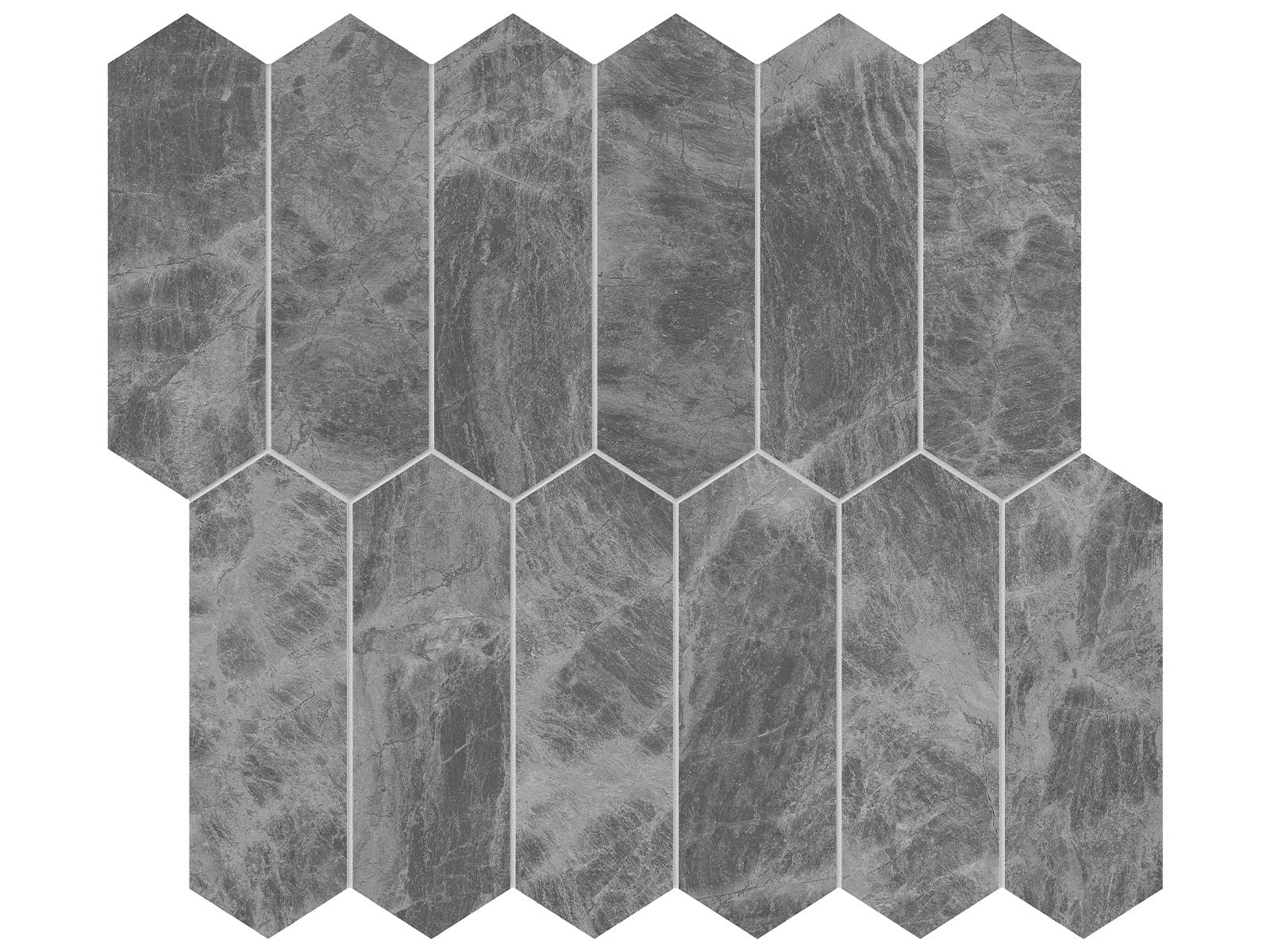 surface group anatolia marble gemma mystique 2х6 inch picket natural stone mosaic brushed straight edge mesh